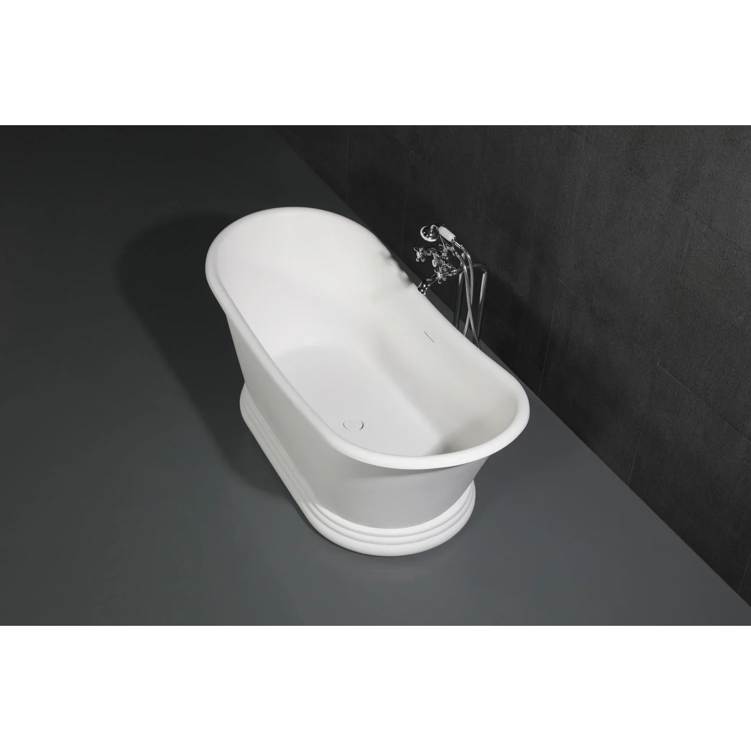 Kingston Brass Kingston Freestanding Tub Faucet with Supply Line and Stop Valve, Polished Chrome (CCK266K1) - Image 3