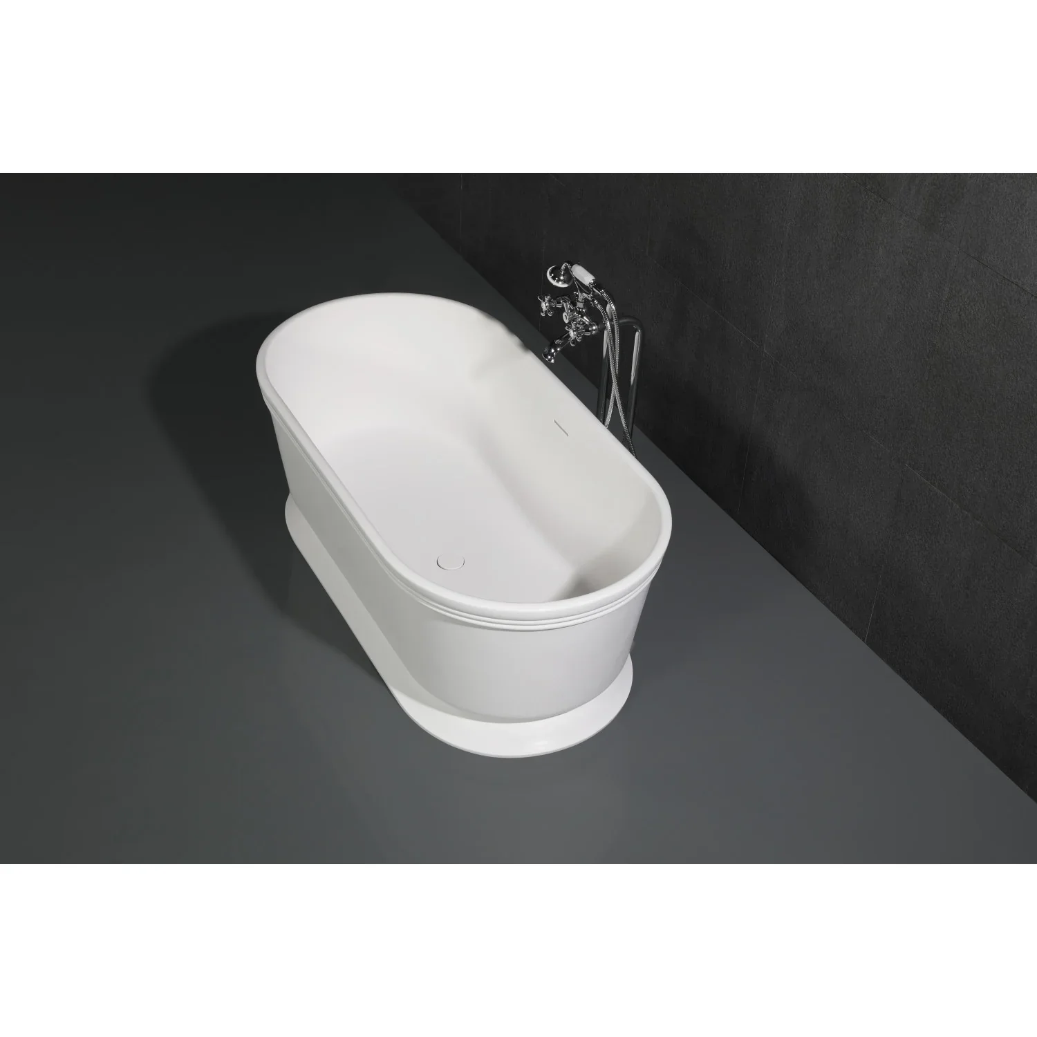 Kingston Brass Kingston Freestanding Tub Faucet with Supply Line and Stop Valve, Polished Chrome (CCK266K1) - Image 5