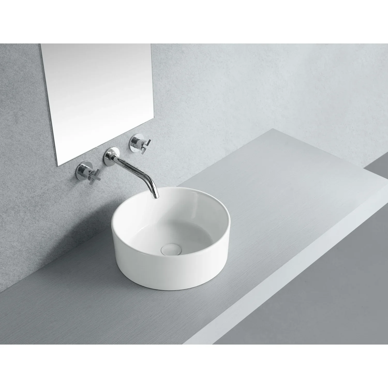 Kingston Brass Fauceture Park 15-3/4" Ceramic Round Vessel Sink, White (EV3103) - Image 2