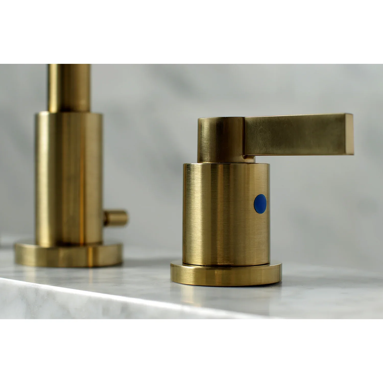 Kingston Brass NuvoFusion Widespread Bathroom Faucet with Brass Pop-Up, Brushed Brass (FSC8923NDL) - Image 6