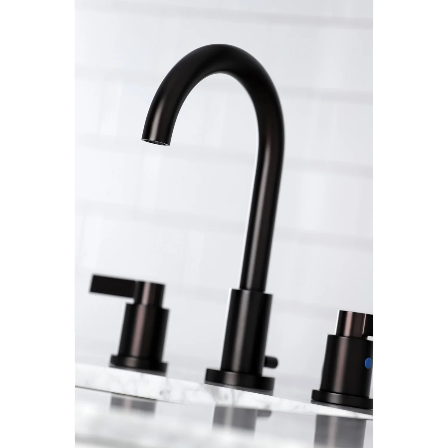 Kingston Brass NuvoFusion Widespread Bathroom Faucet with Brass Pop-Up, Oil Rubbed Bronze (FSC8925NDL) - Image 5