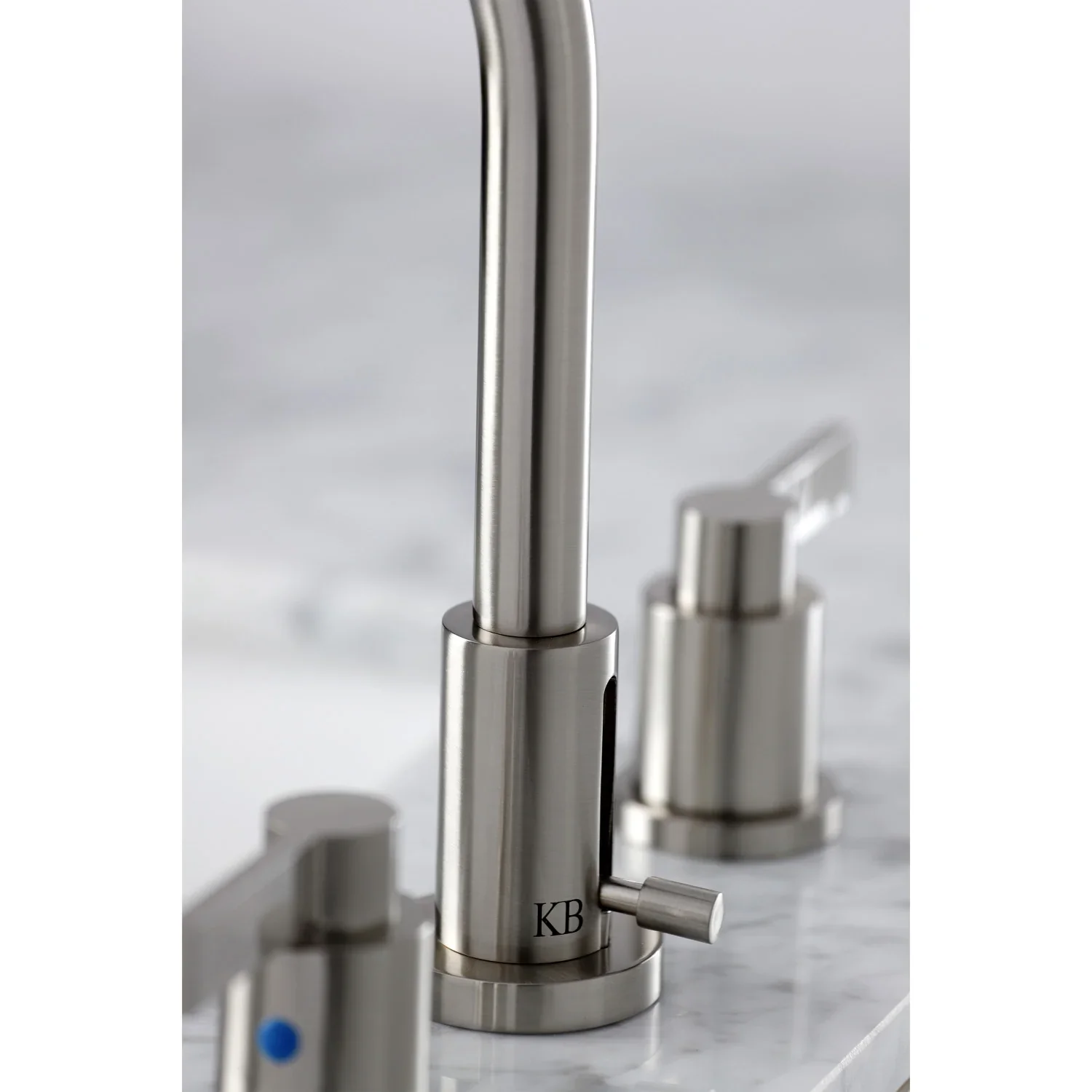 Kingston Brass NuvoFusion Widespread Bathroom Faucet with Brass Pop-Up, Brushed Nickel (FSC8928NDL) - Image 5
