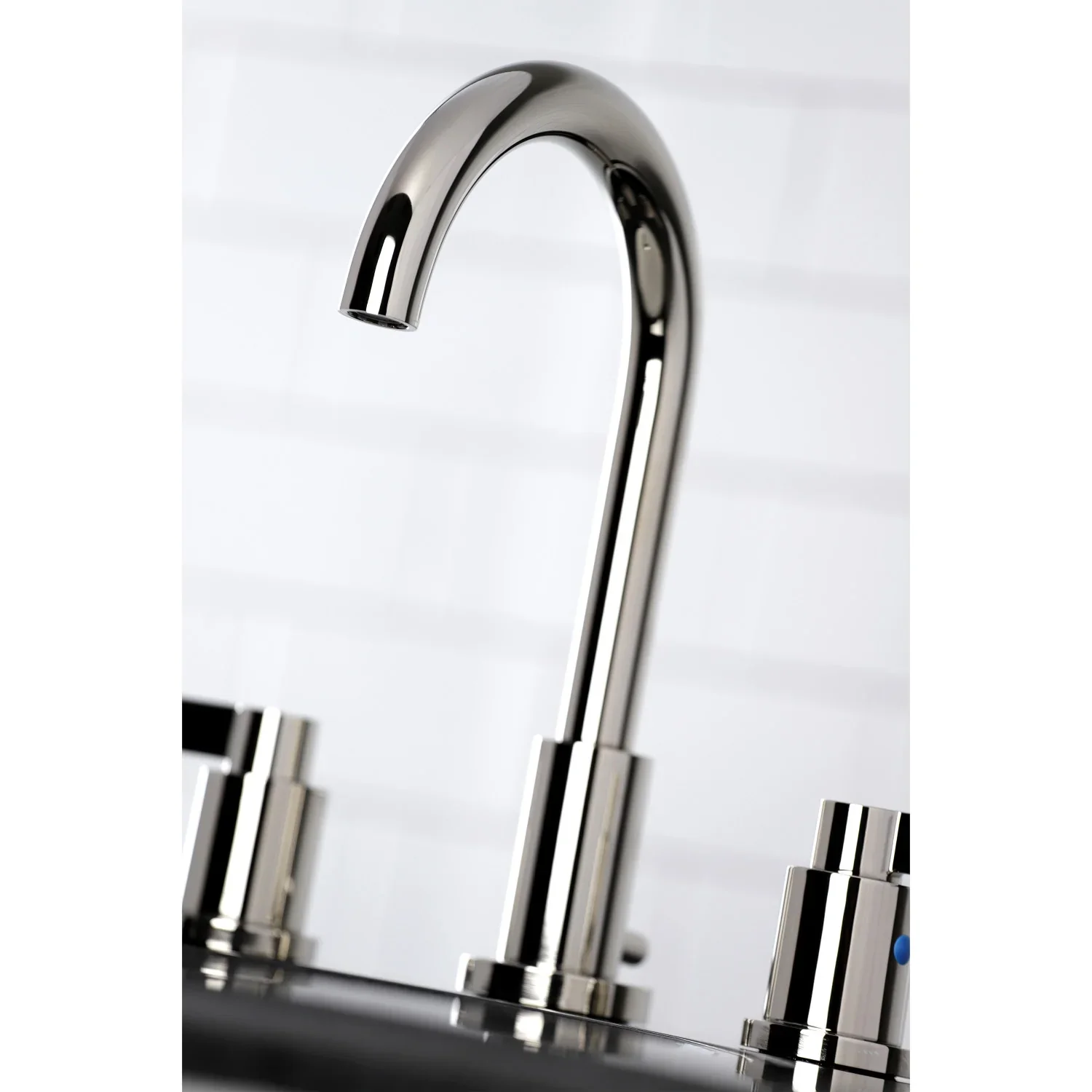 Kingston Brass NuvoFusion Widespread Bathroom Faucet with Brass Pop-Up, Polished Nickel (FSC8929NDL) - Image 5