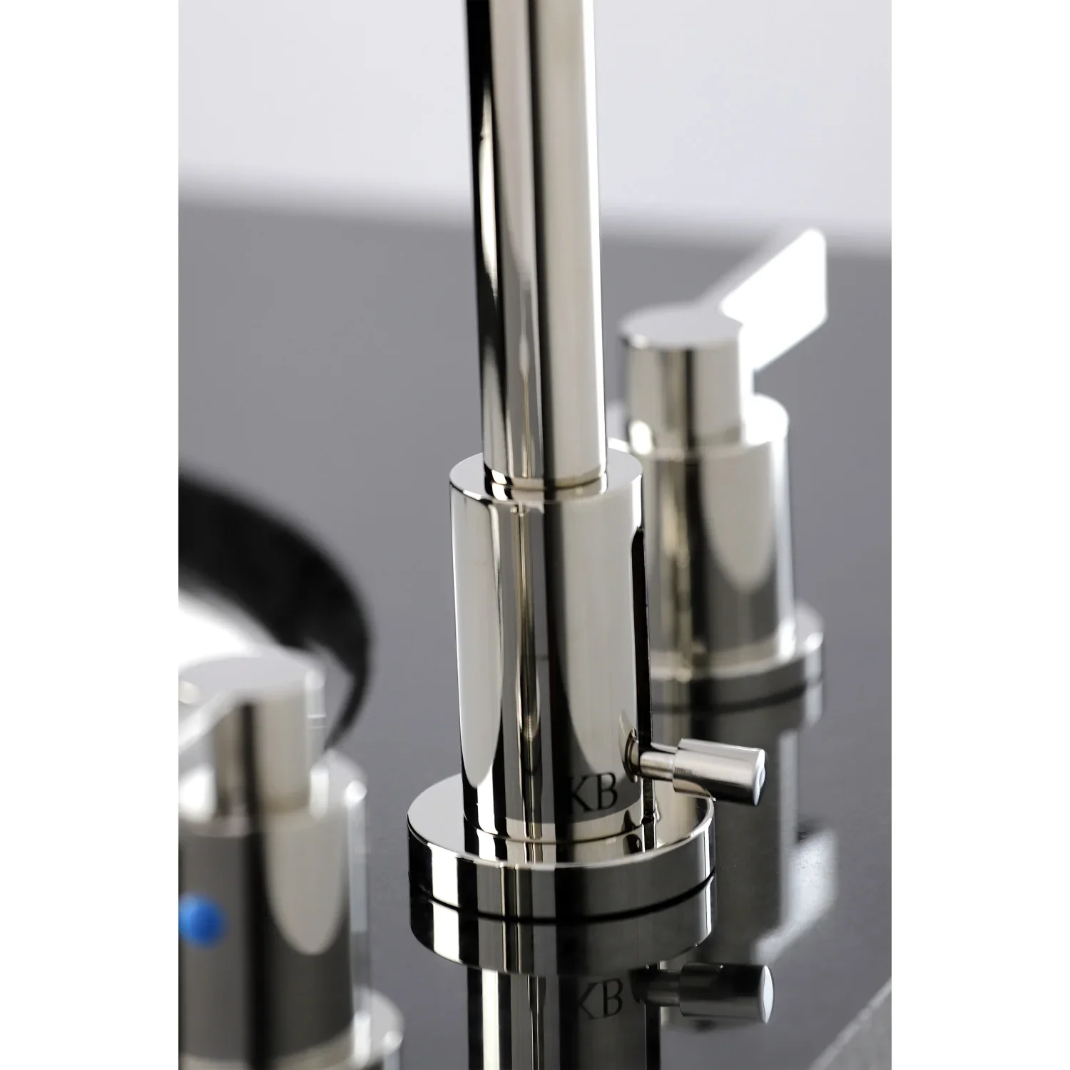 Kingston Brass NuvoFusion Widespread Bathroom Faucet with Brass Pop-Up, Polished Nickel (FSC8929NDL) - Image 6