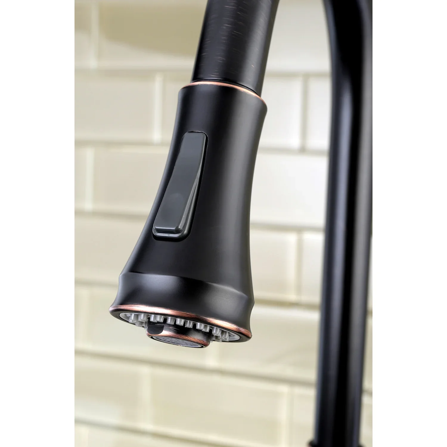 Kingston Brass Gourmetier American Classic Single-Handle Pull-Down Kitchen Faucet, Naples Bronze (GSY7776ACL) - Image 3