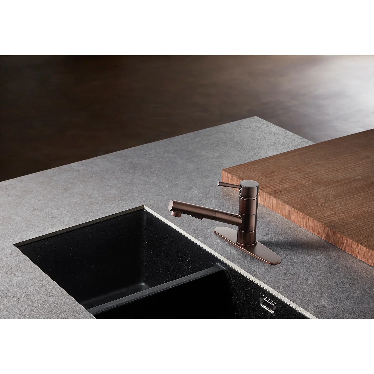 Kingston Brass Gourmetier Concord Single-Handle Pull-Out Kitchen Faucet, Oil Rubbed Bronze (LS8405DL) - Image 2