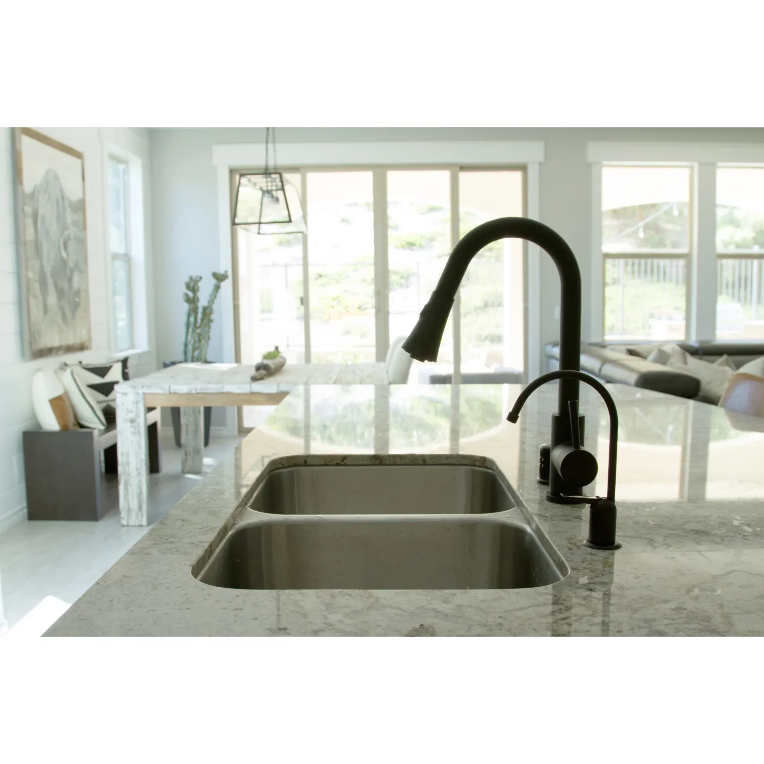 Kingston Brass Gourmetier Concord Single-Handle Pull-Down Kitchen Faucet, Matte Black (LS8720DL) - Image 10