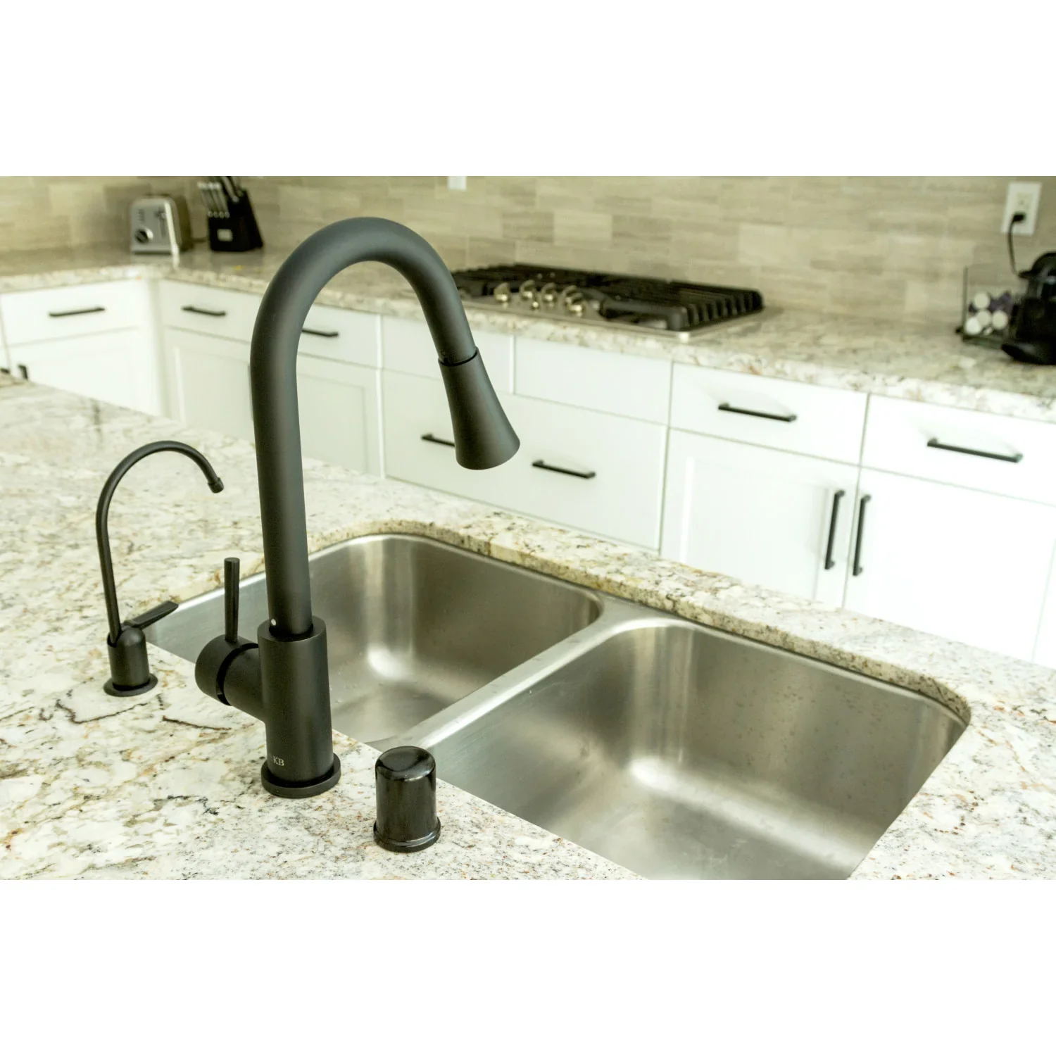 Kingston Brass Gourmetier Concord Single-Handle Pull-Down Kitchen Faucet, Matte Black (LS8720DL) - Image 9