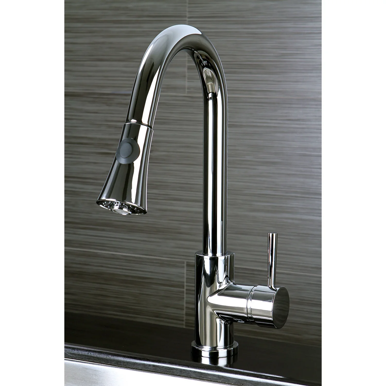 Kingston Brass Gourmetier Concord Single-Handle Pull-Down Kitchen Faucet, Polished Chrome (LS8721DL) - Image 5