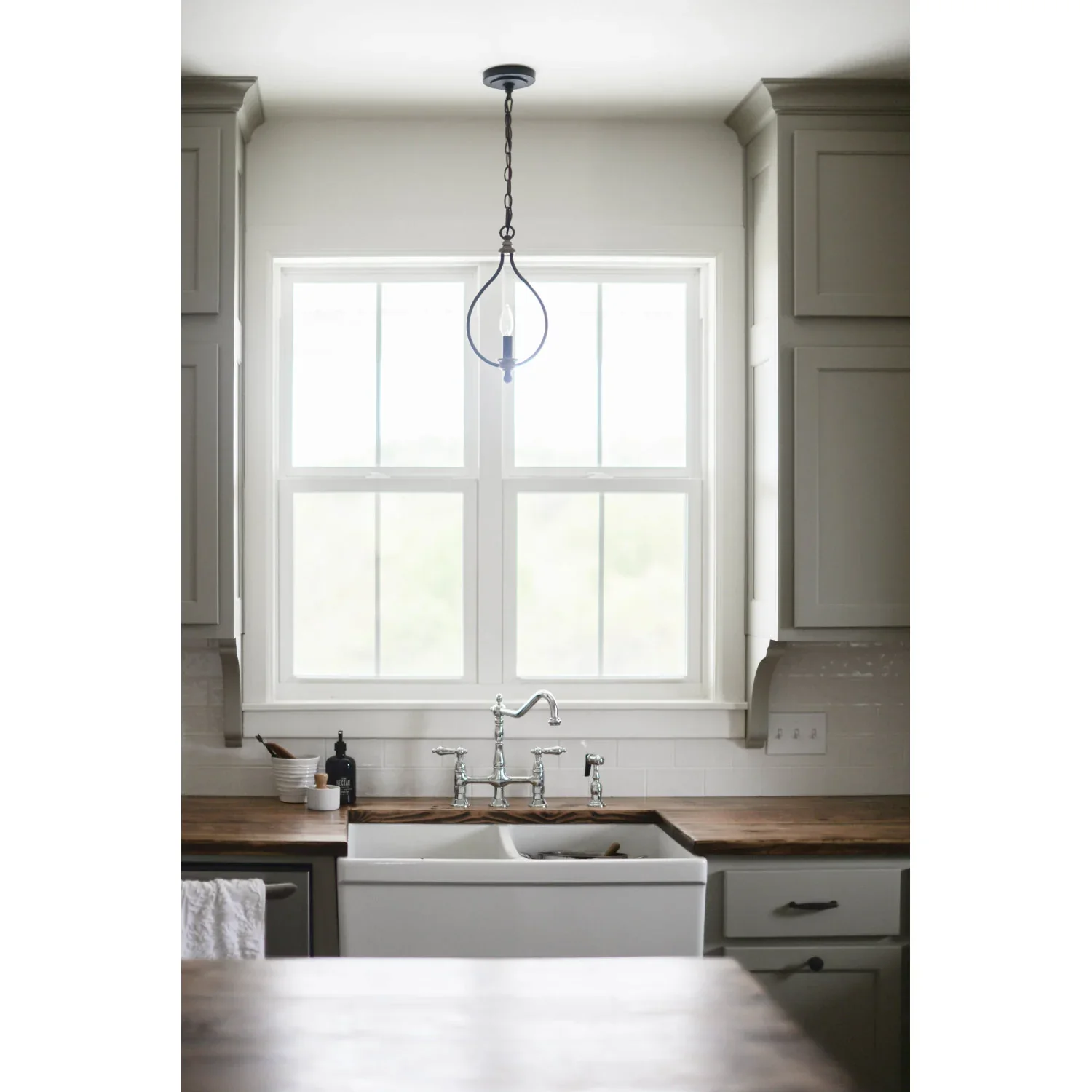 Kingston Brass Heritage Bridge Kitchen Faucet with Brass Side Sprayer, Polished Chrome (KS1271ALBS) - Image 6