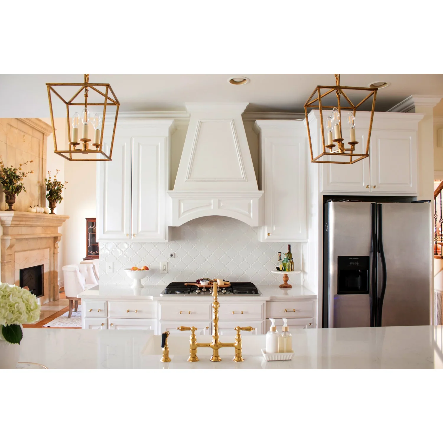 Kingston Brass Heritage Bridge Kitchen Faucet with Brass Side Sprayer, Polished Brass (KS1272ALBS) - Image 11