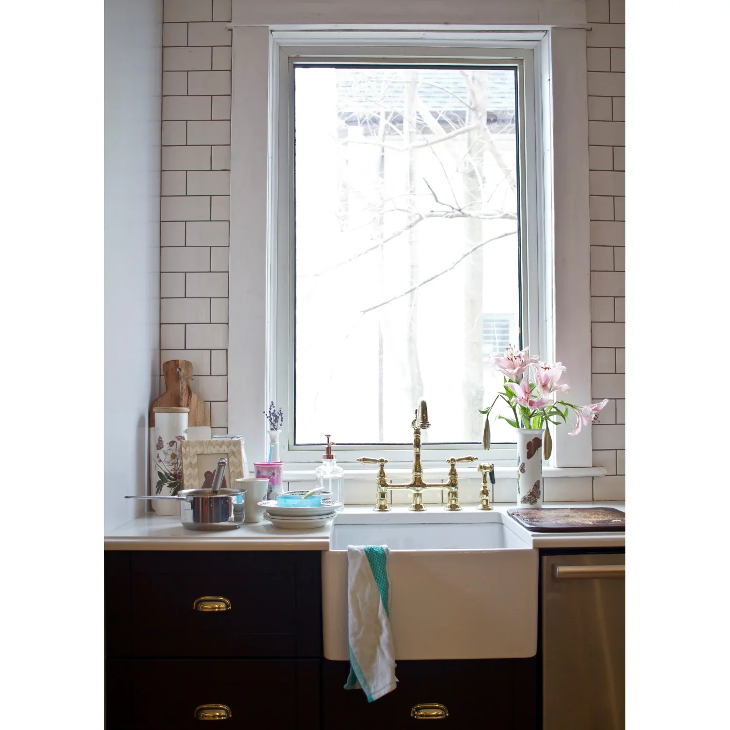 Kingston Brass Heritage Bridge Kitchen Faucet with Brass Side Sprayer, Polished Brass (KS1272ALBS) - Image 13