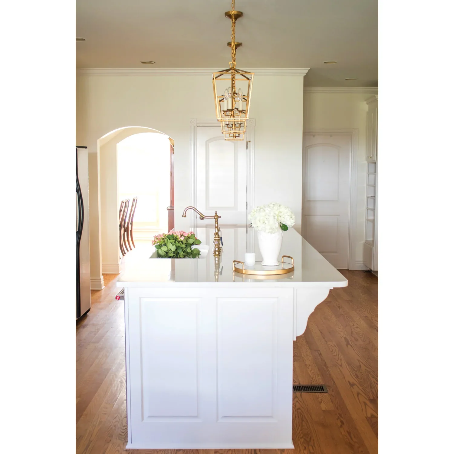 Kingston Brass Heritage Bridge Kitchen Faucet with Brass Side Sprayer, Polished Brass (KS1272ALBS) - Image 3