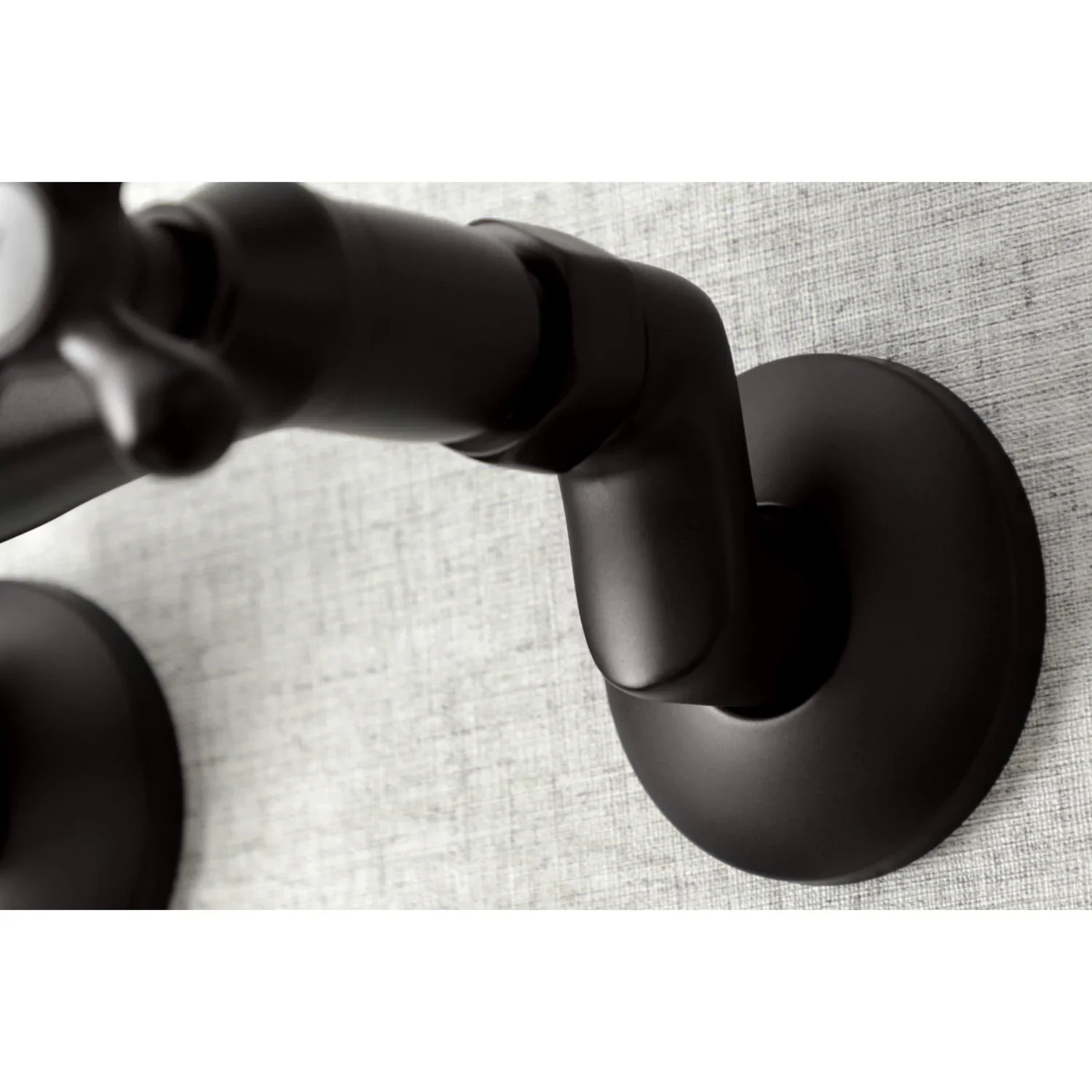 Kingston Brass Kingston Double-Handle Wall-Mount Bridge Kitchen Faucet, Oil Rubbed Bronze (KS214ORB) - Image 5