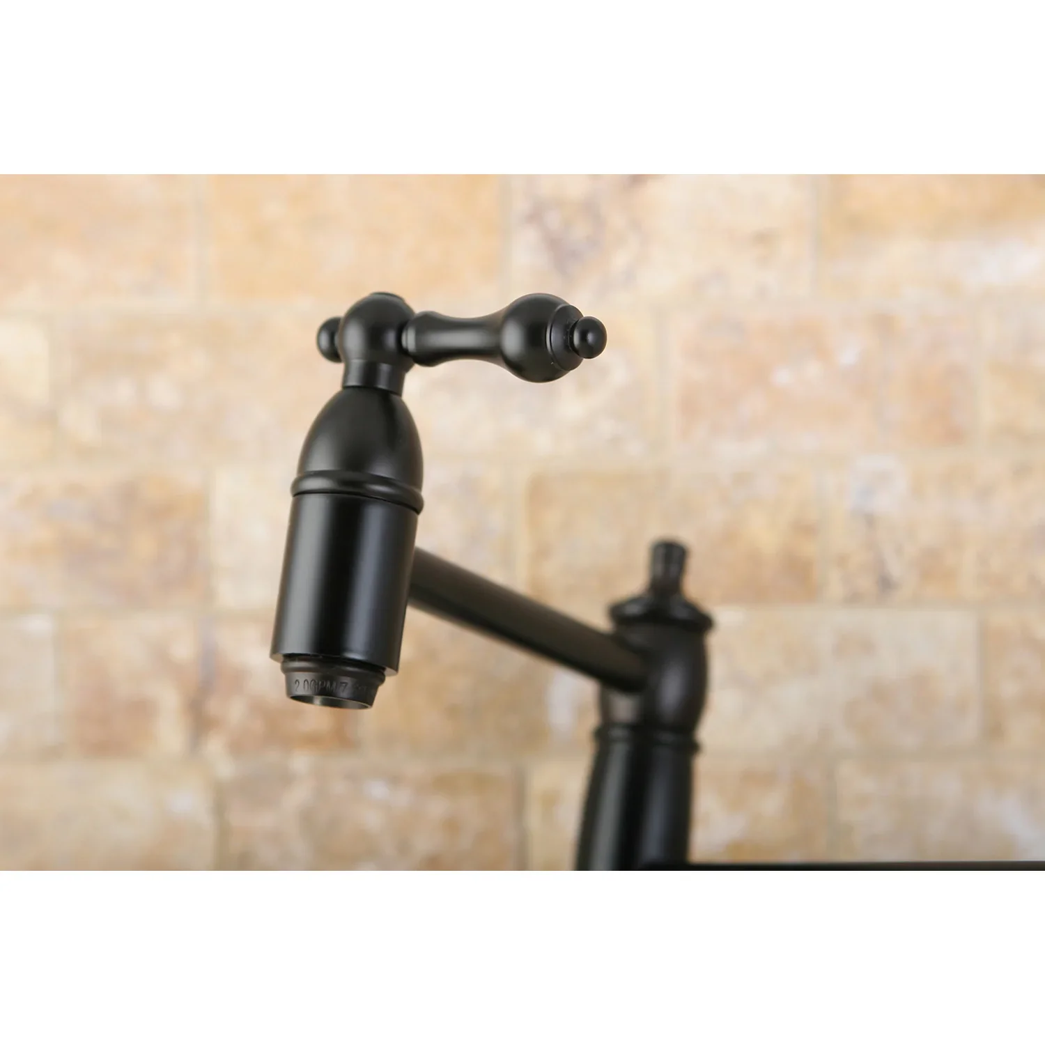 Kingston Brass Restoration Wall Mount Pot Filler Faucet, Oil Rubbed Bronze (KS3105AL) - Image 3