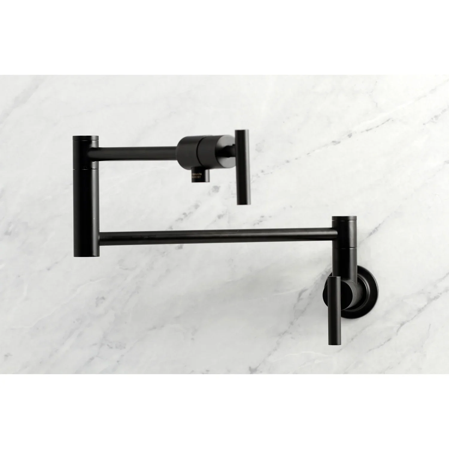 Kingston Brass Manhattan Wall Mount Pot Filler Faucet, Matte Black (KS4100CML) - Image 4