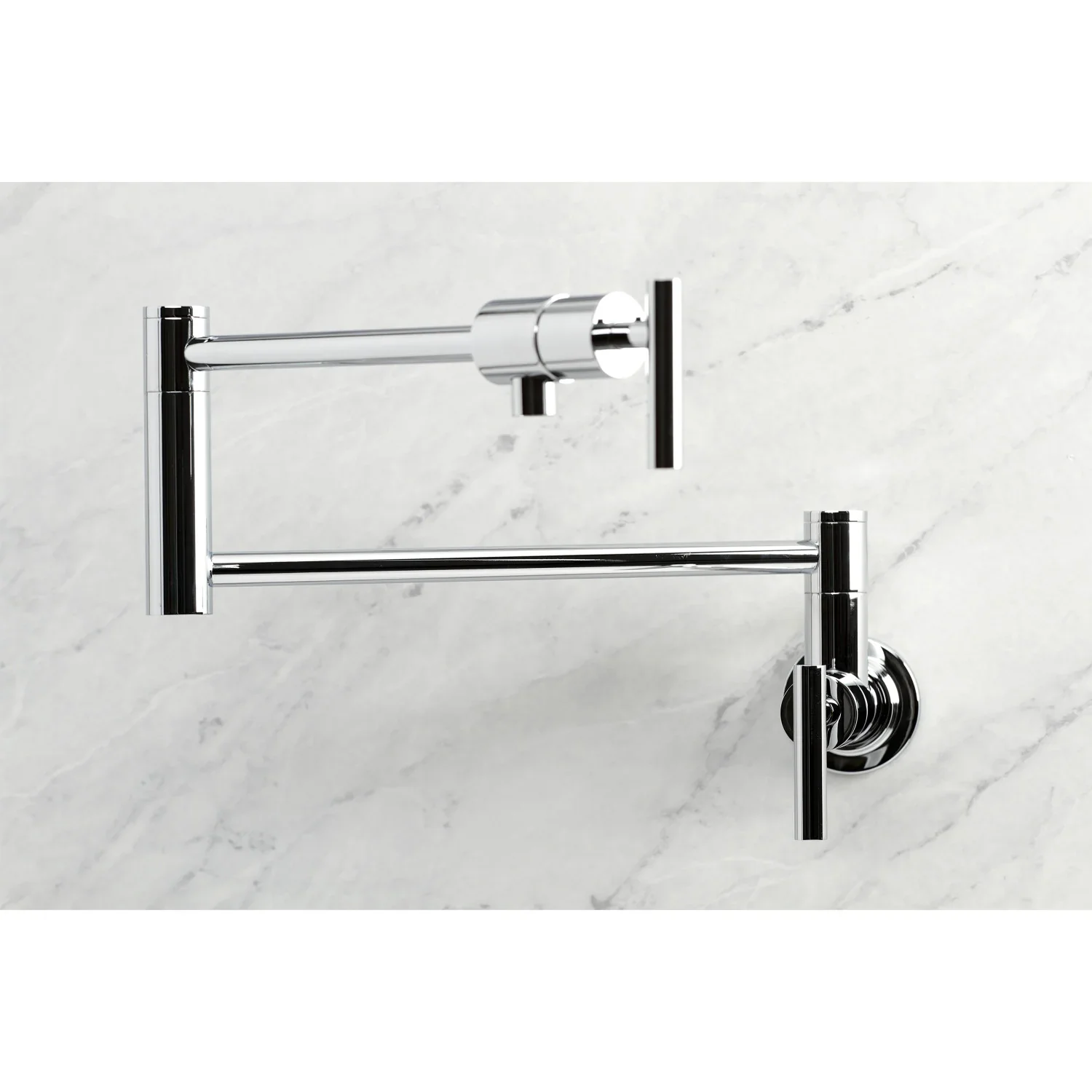 Kingston Brass Manhattan Wall Mount Pot Filler Faucet, Polished Chrome (KS4101CML) - Image 2
