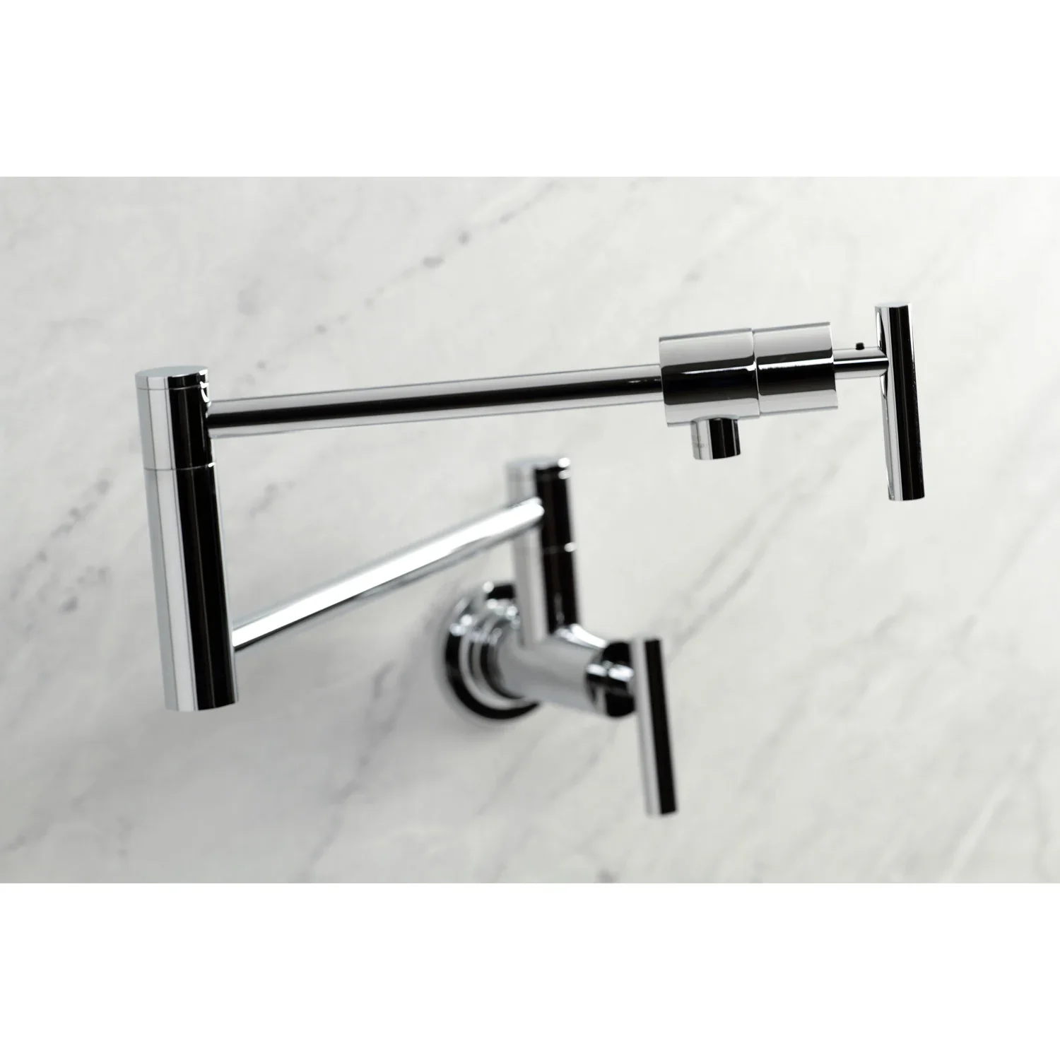 Kingston Brass Manhattan Wall Mount Pot Filler Faucet, Polished Chrome (KS4101CML) - Image 3