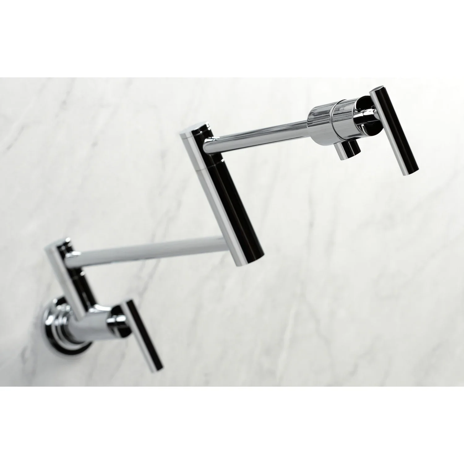 Kingston Brass Manhattan Wall Mount Pot Filler Faucet, Polished Chrome (KS4101CML) - Image 4