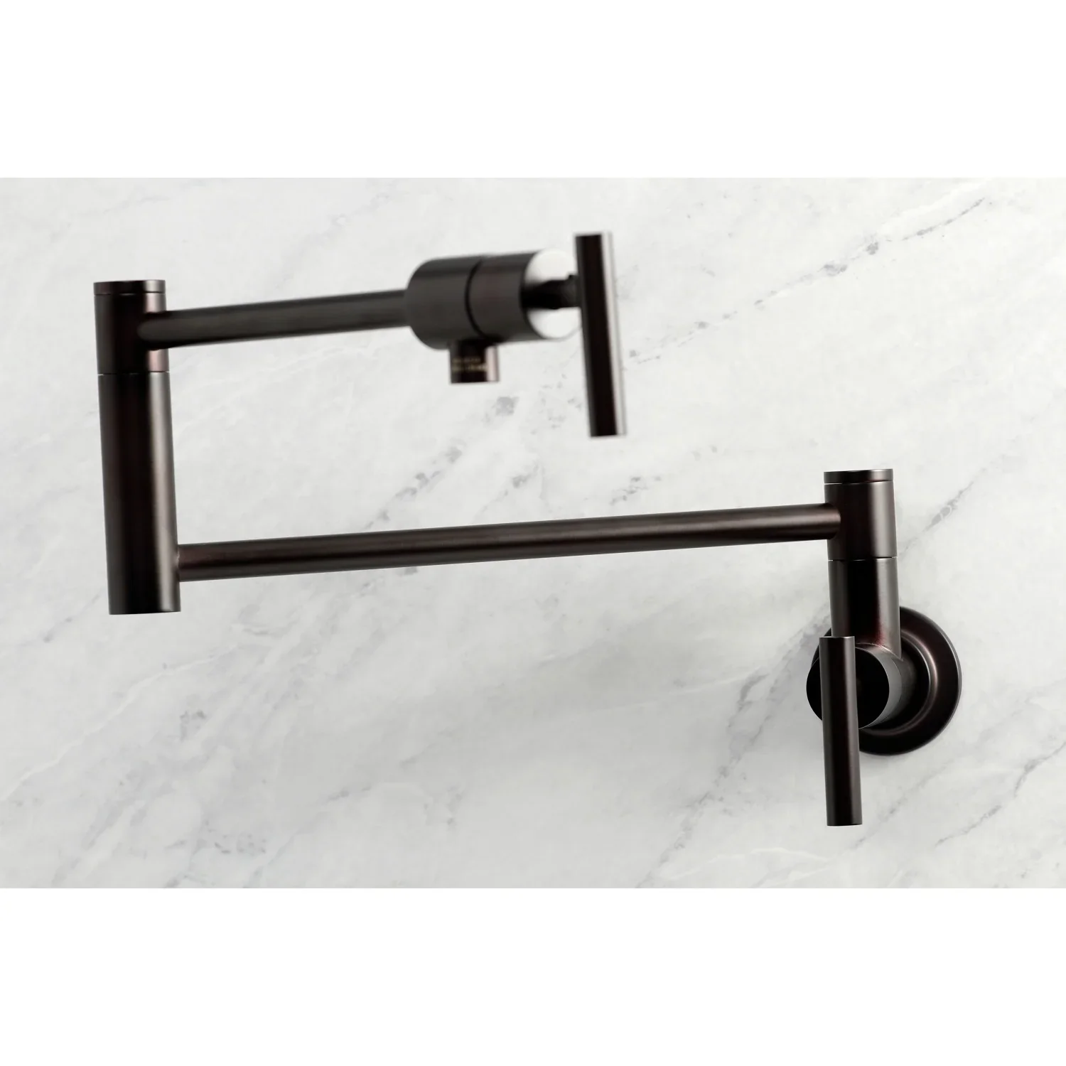 Kingston Brass Manhattan Wall Mount Pot Filler Faucet, Oil Rubbed Bronze (KS4105CML) - Image 2