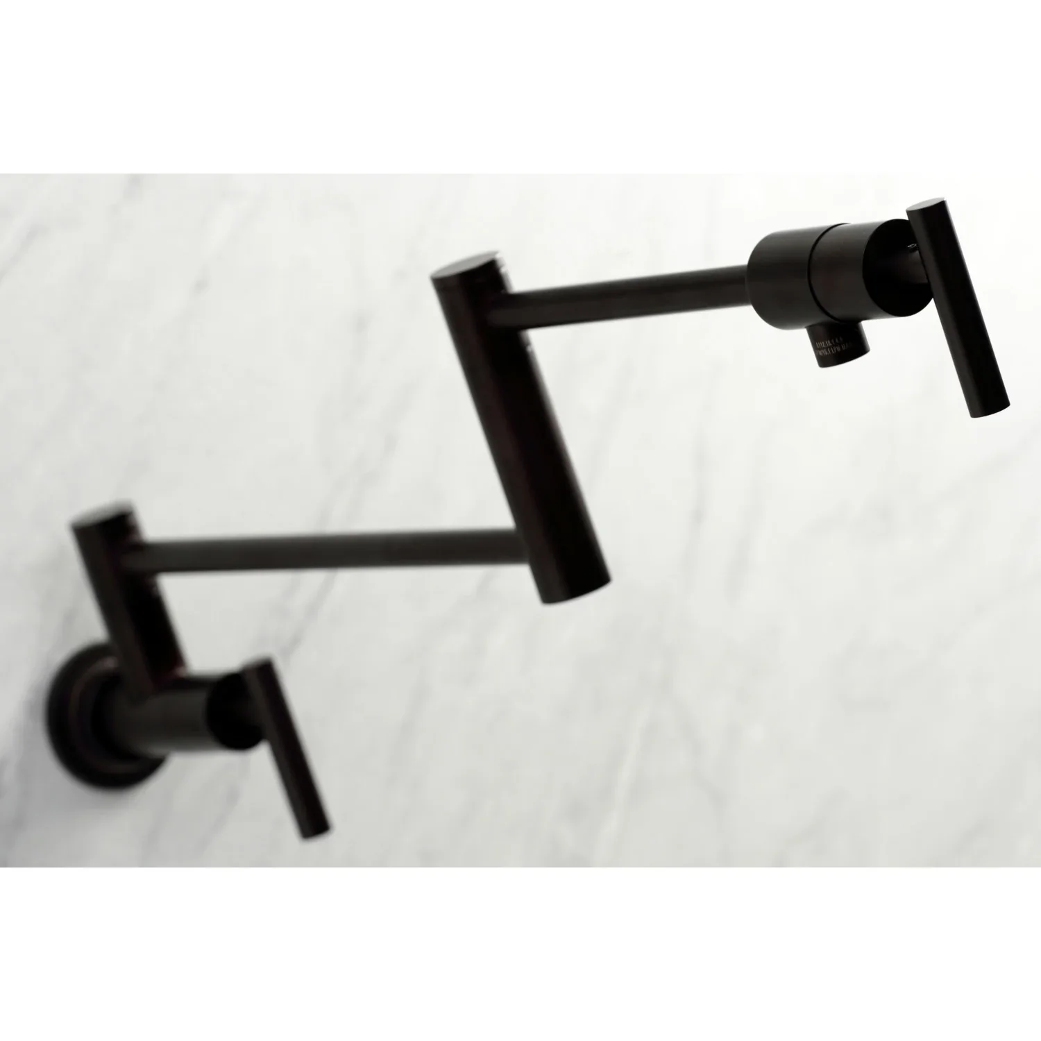 Kingston Brass Manhattan Wall Mount Pot Filler Faucet, Oil Rubbed Bronze (KS4105CML) - Image 4