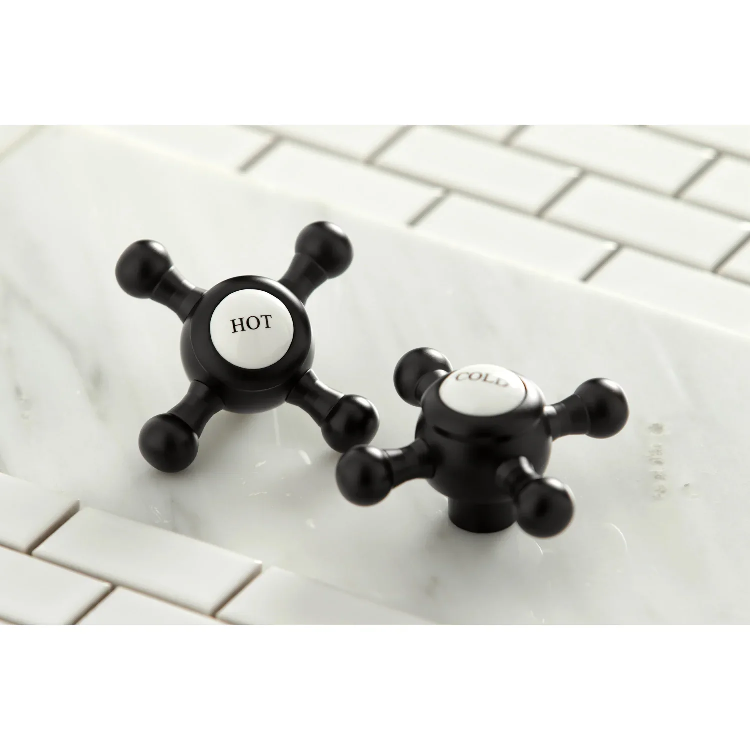Kingston Brass Metropolitan Widespread Bathroom Faucet with Brass Pop-Up, Matte Black (KS4460BX) - Image 5