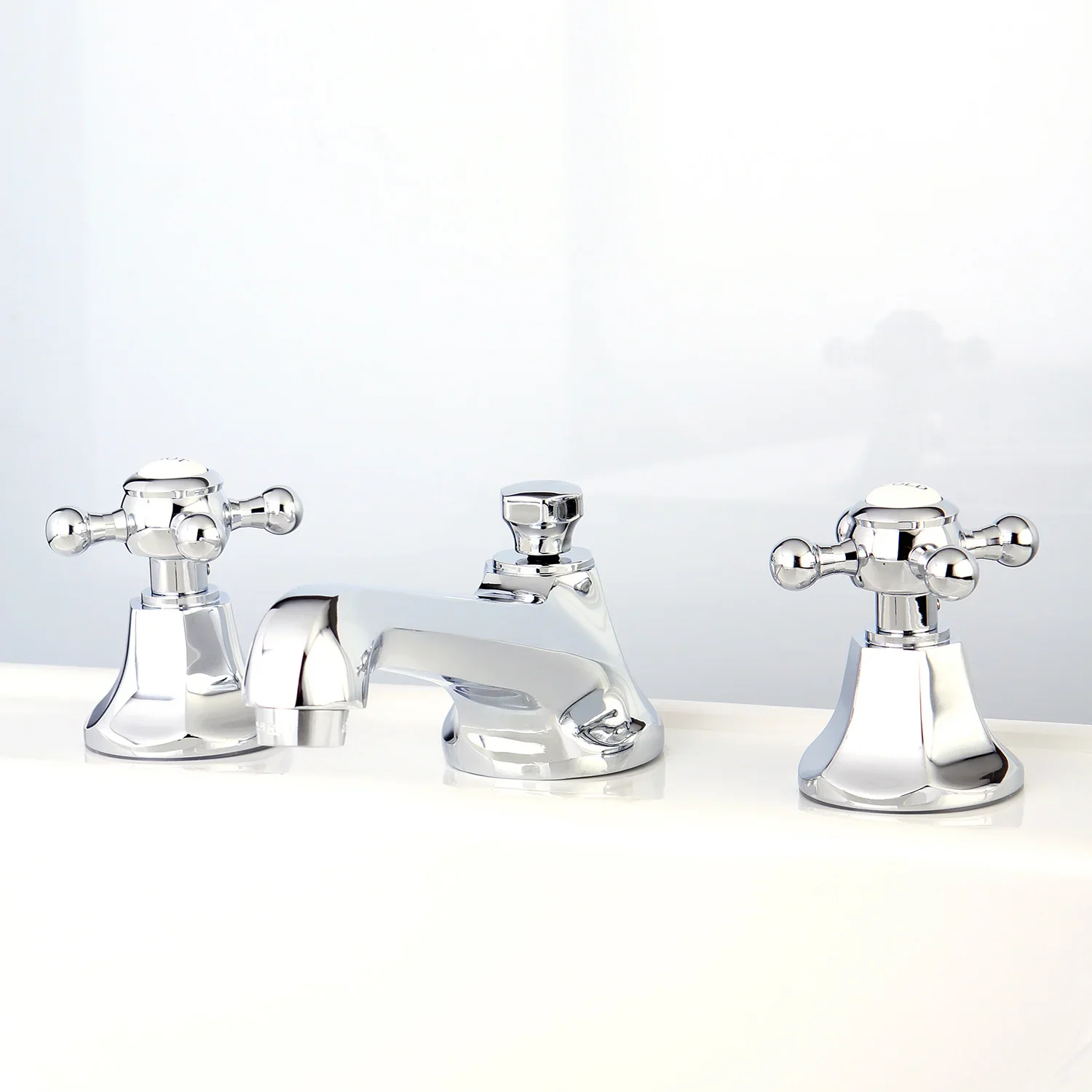 Kingston Brass Metropolitan Widespread Bathroom Faucet with Brass Pop-Up, Polished Chrome (KS4461BX) - Image 2