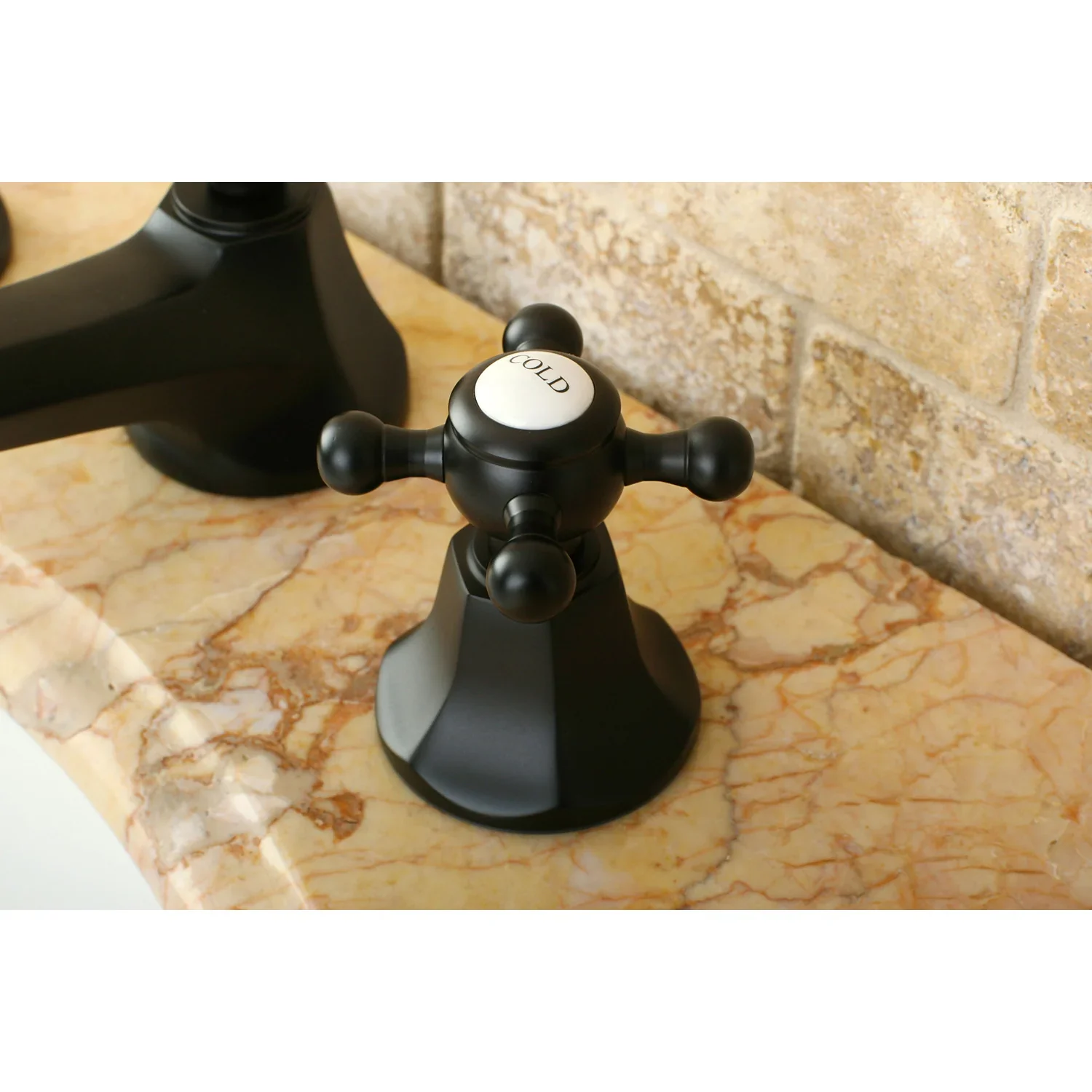 Kingston Brass Metropolitan Widespread Bathroom Faucet with Brass Pop-Up, Oil Rubbed Bronze (KS4465BX) - Image 4
