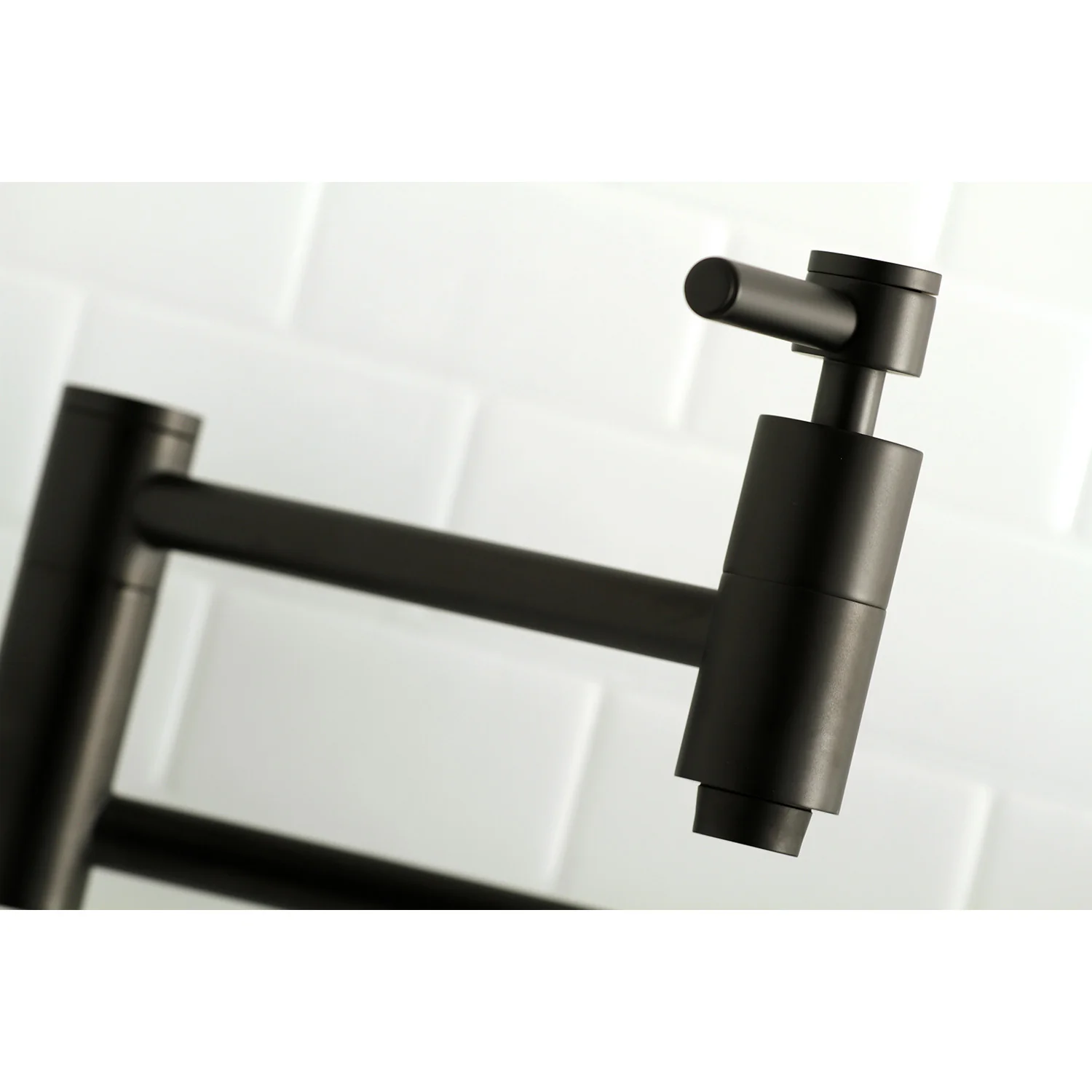 Kingston Brass Concord Wall Mount Pot Filler Faucet, Matte Black (KS8100DL) - Image 3