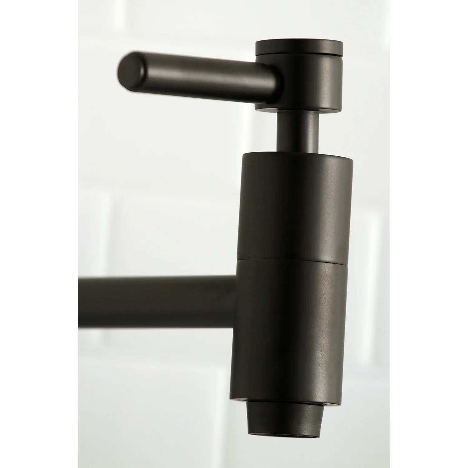 Kingston Brass Concord Wall Mount Pot Filler Faucet, Matte Black (KS8100DL) - Image 4