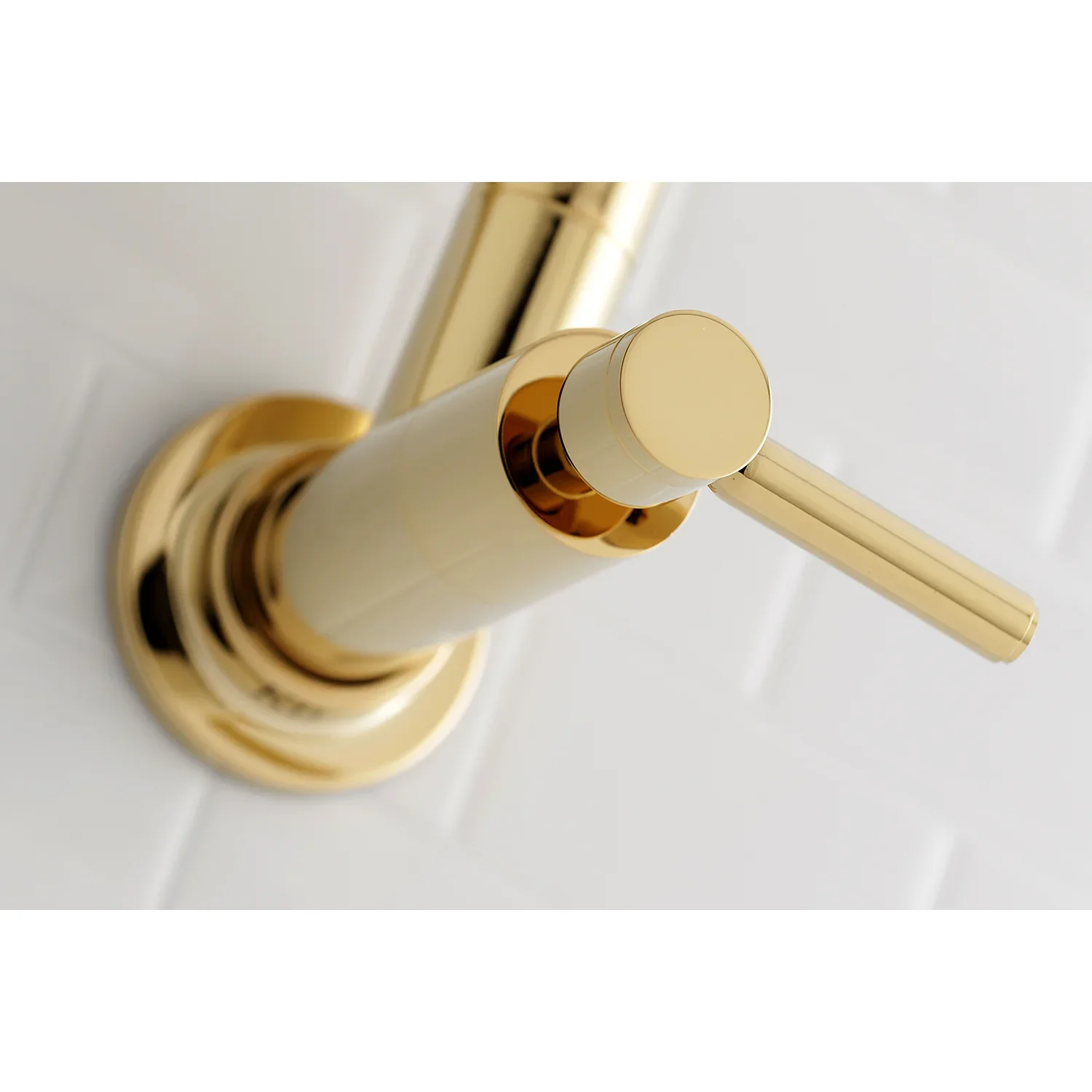 Kingston Brass Concord Wall Mount Pot Filler Faucet, Polished Brass (KS8102DL) - Image 3