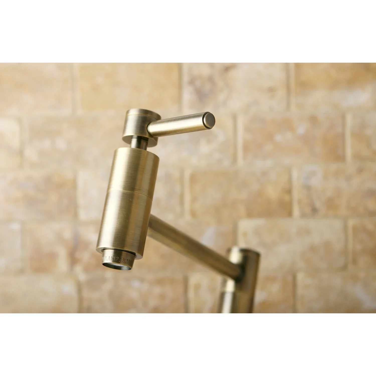 Kingston Brass Concord Wall Mount Pot Filler Faucet, Antique Brass (KS8103DL) - Image 3