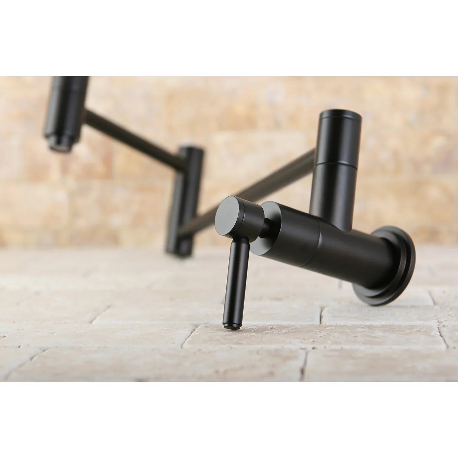 Kingston Brass Concord Wall Mount Pot Filler Faucet, Oil Rubbed Bronze (KS8105DL) - Image 4