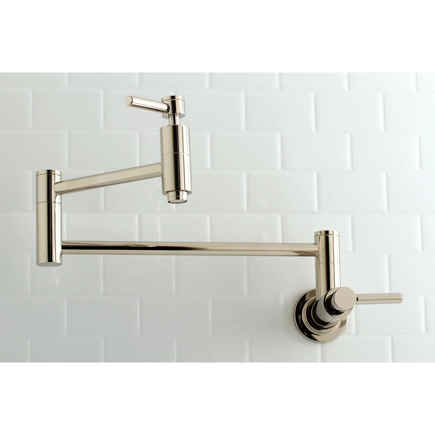 Kingston Brass Concord Wall Mount Pot Filler Faucet, Polished Nickel (KS8106DL) - Image 2