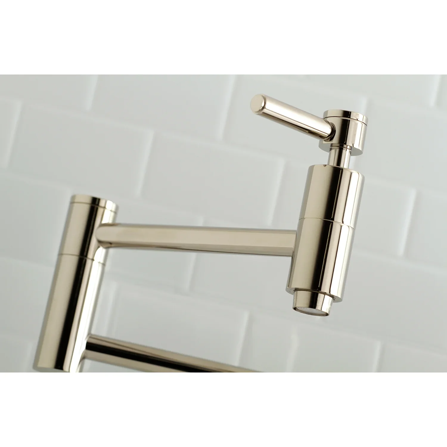 Kingston Brass Concord Wall Mount Pot Filler Faucet, Polished Nickel (KS8106DL) - Image 3