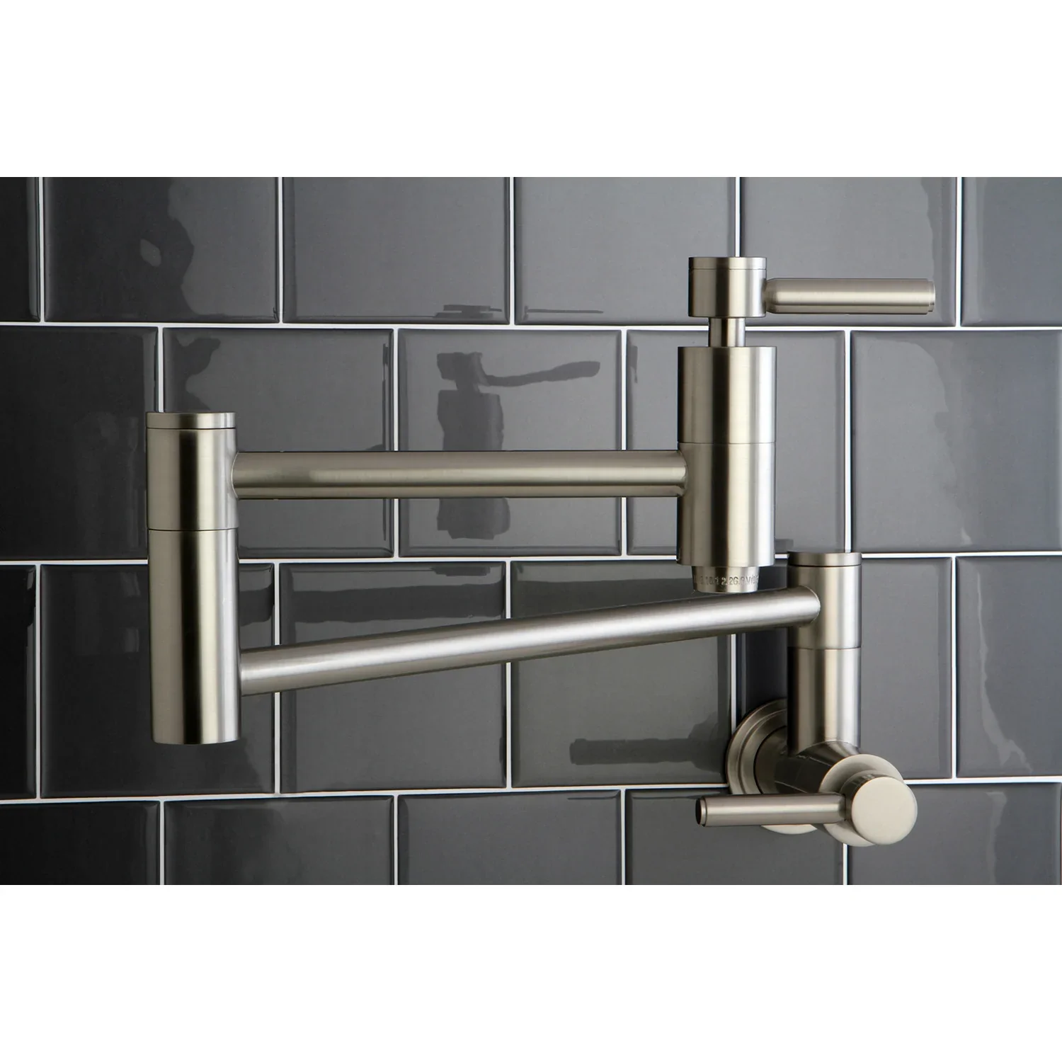 Kingston Brass Concord Wall Mount Pot Filler Faucet, Brushed Nickel (KS8108DL) - Image 2
