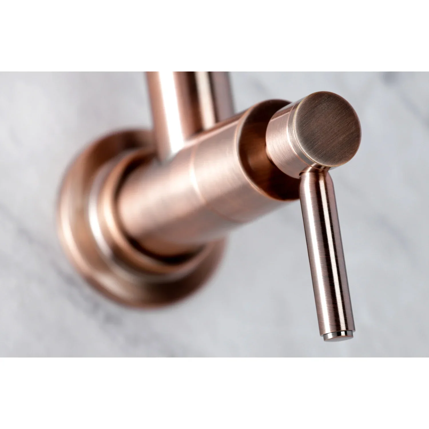 Kingston Brass Concord Wall Mount Pot Filler Faucet, Antique Copper (KS810DLAC) - Image 6