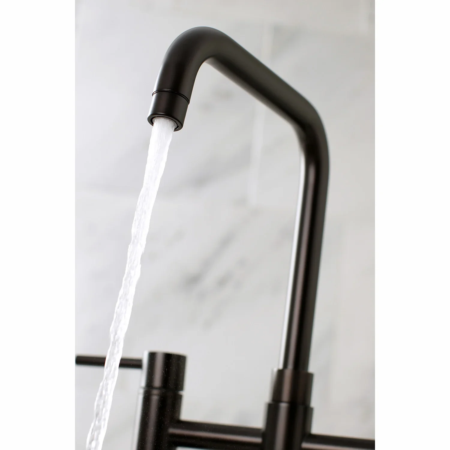 Kingston Brass Concord Bridge Kitchen Faucet with Brass Side Sprayer, Oil Rubbed Bronze (KS8285DLBS) - Image 4