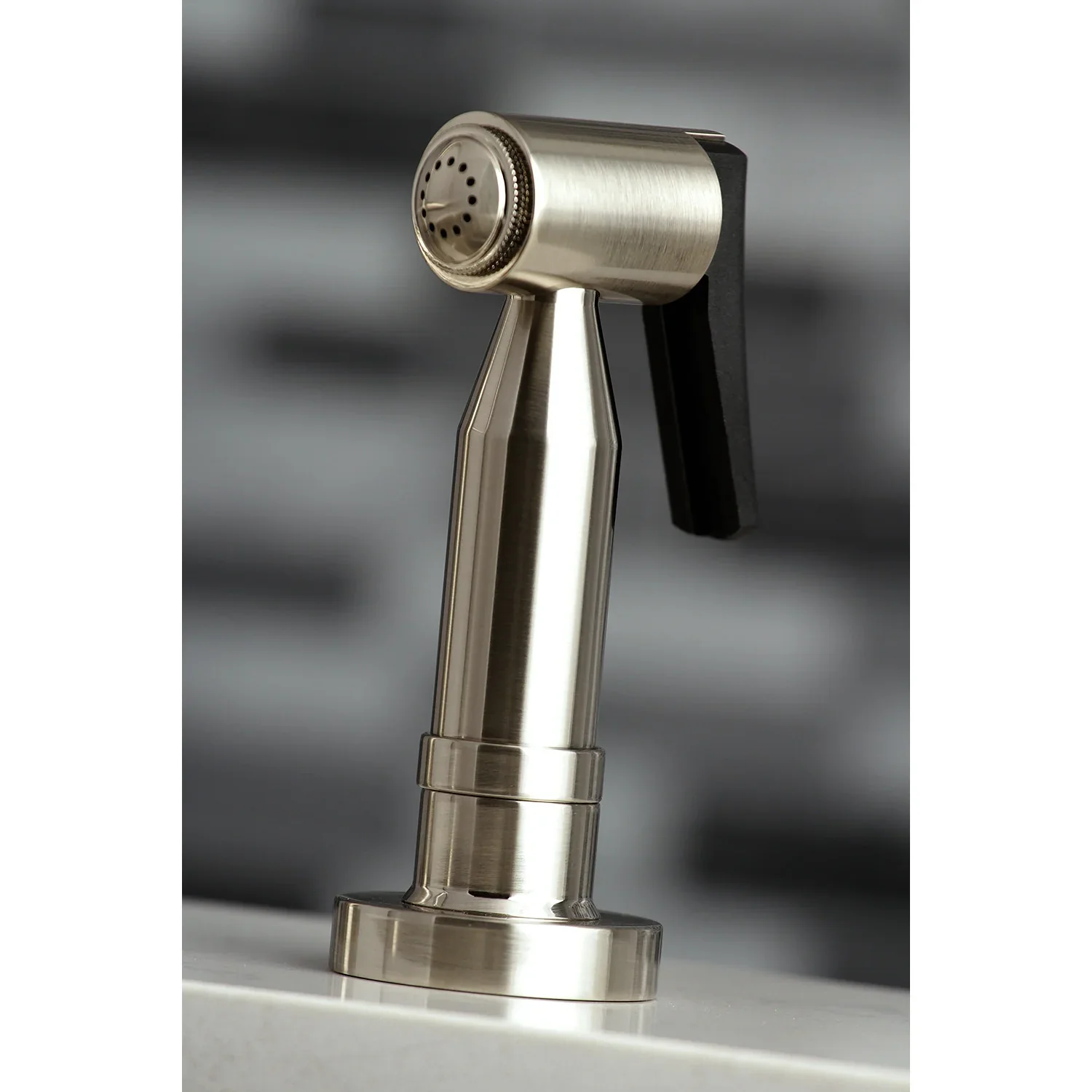 Kingston Brass Concord Bridge Kitchen Faucet with Brass Side Sprayer, Brushed Nickel (KS8288DLBS) - Image 11
