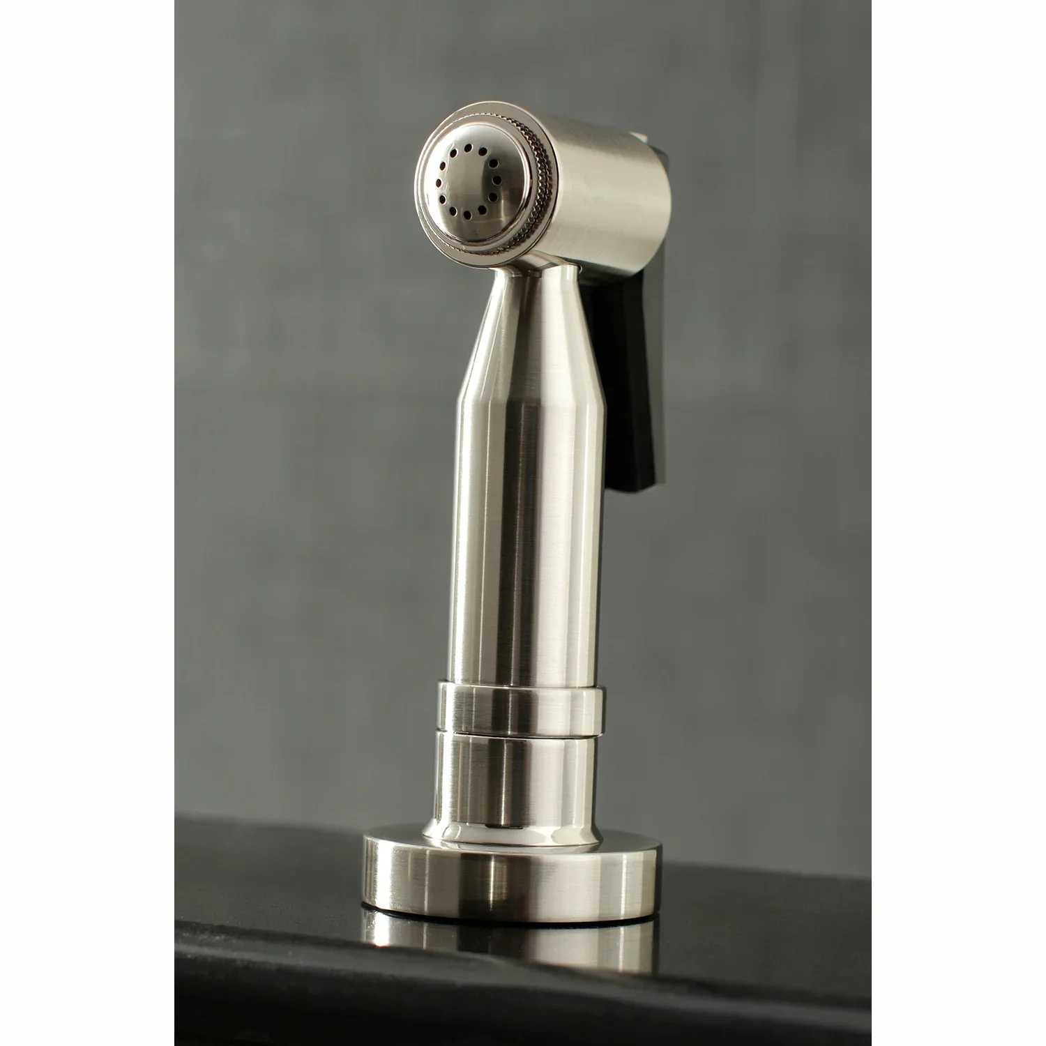 Kingston Brass Concord Bridge Kitchen Faucet with Brass Side Sprayer, Brushed Nickel (KS8288DLBS) - Image 12