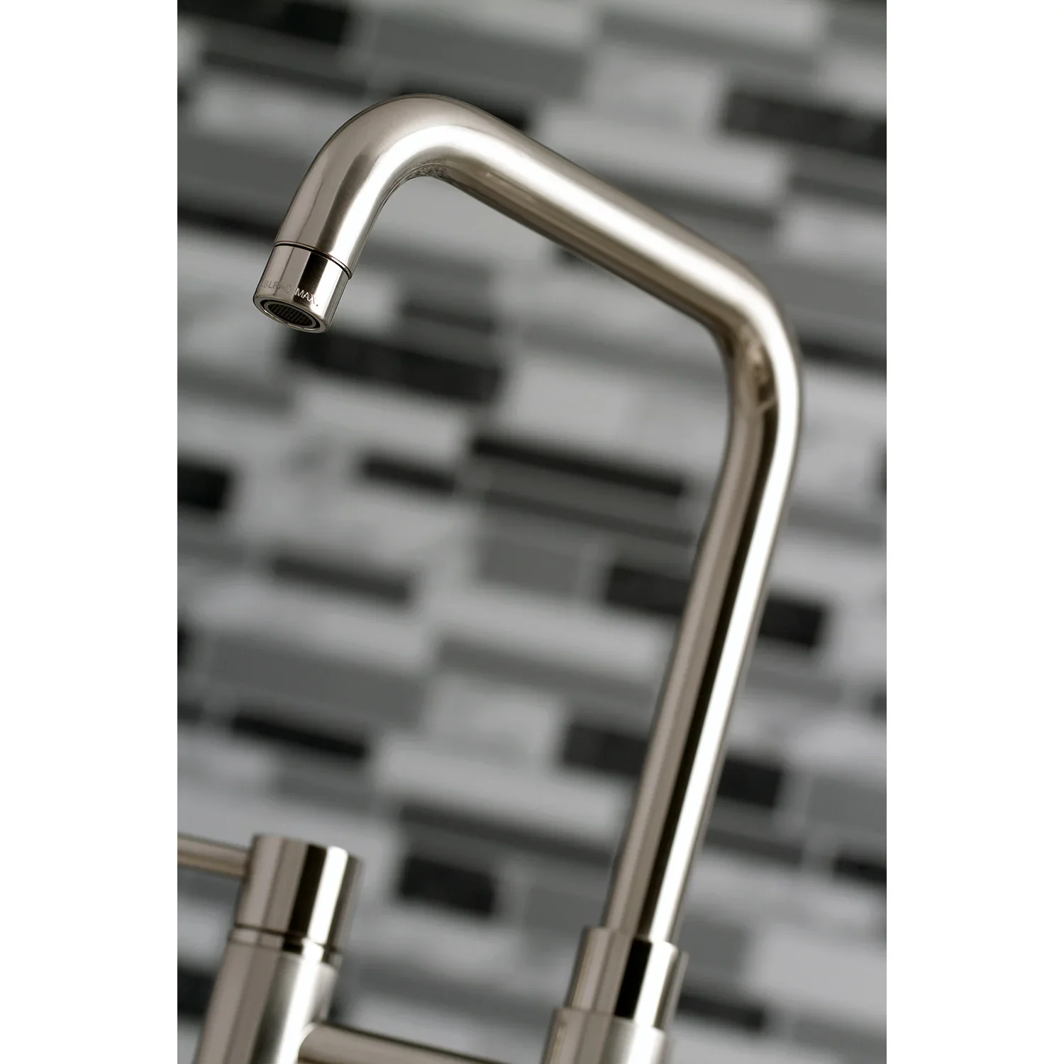 Kingston Brass Concord Bridge Kitchen Faucet with Brass Side Sprayer, Brushed Nickel (KS8288DLBS) - Image 7