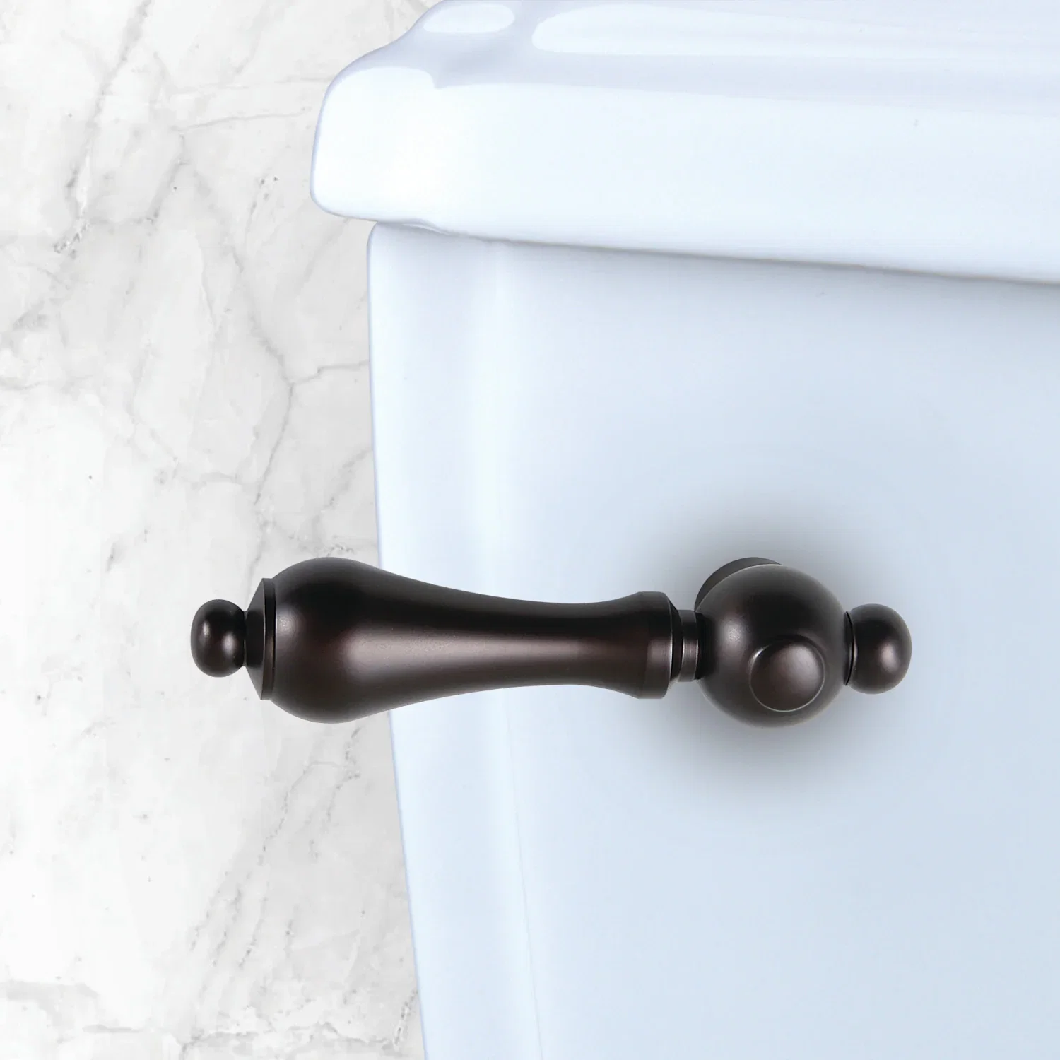 Kingston Brass Restoration Front Mount Toilet Tank Lever, Left/Right Installation, Oil Rubbed Bronze (KTAL35) - Image 2