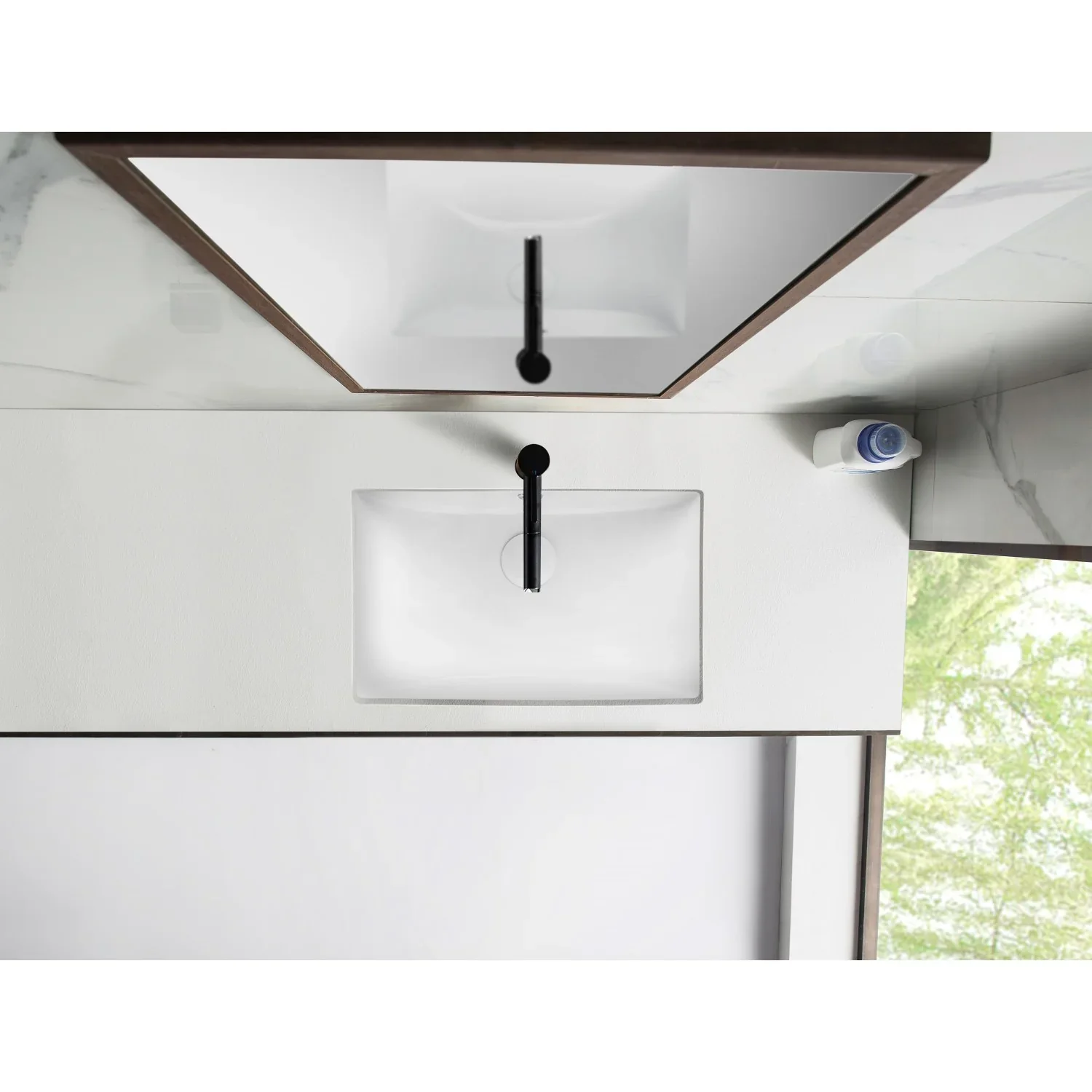 Kingston Brass Courtyard 18-1/4" Ceramic Rectangular Undermount Bathroom Sink, White (LB18127) - Image 2