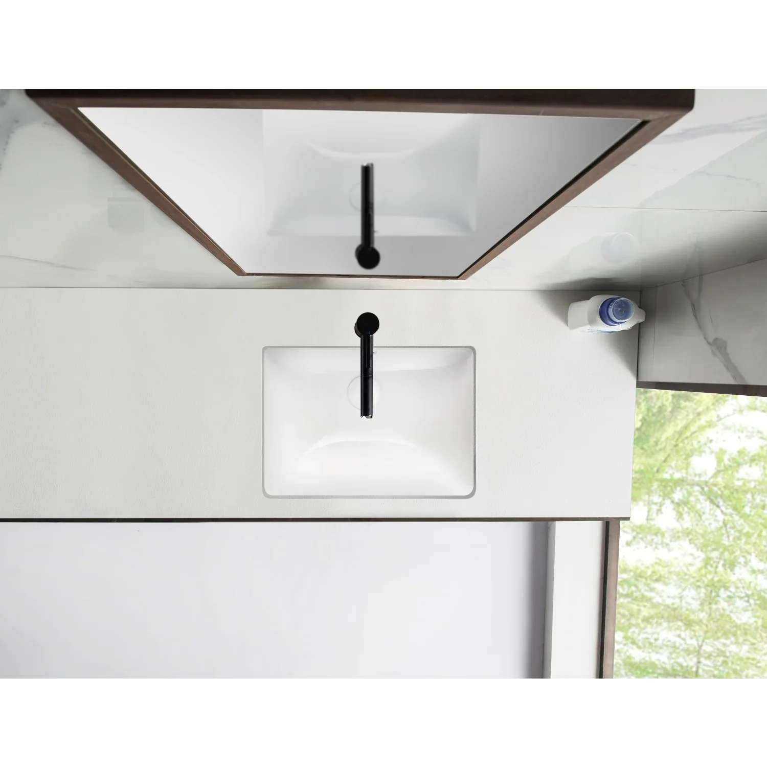 Kingston Brass Forum 16-9/16" Ceramic Rectangular Undermount Bathroom Sink, White (LB24157) - Image 2
