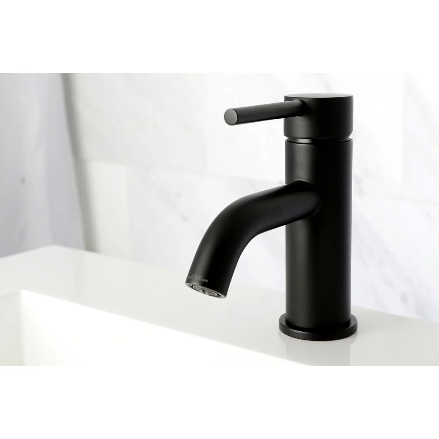Kingston Brass Concord One-Handle Single-Hole Bathroom Faucet with Push Pop-Up Drain, Matte Black (LS8220DL) - Image 4