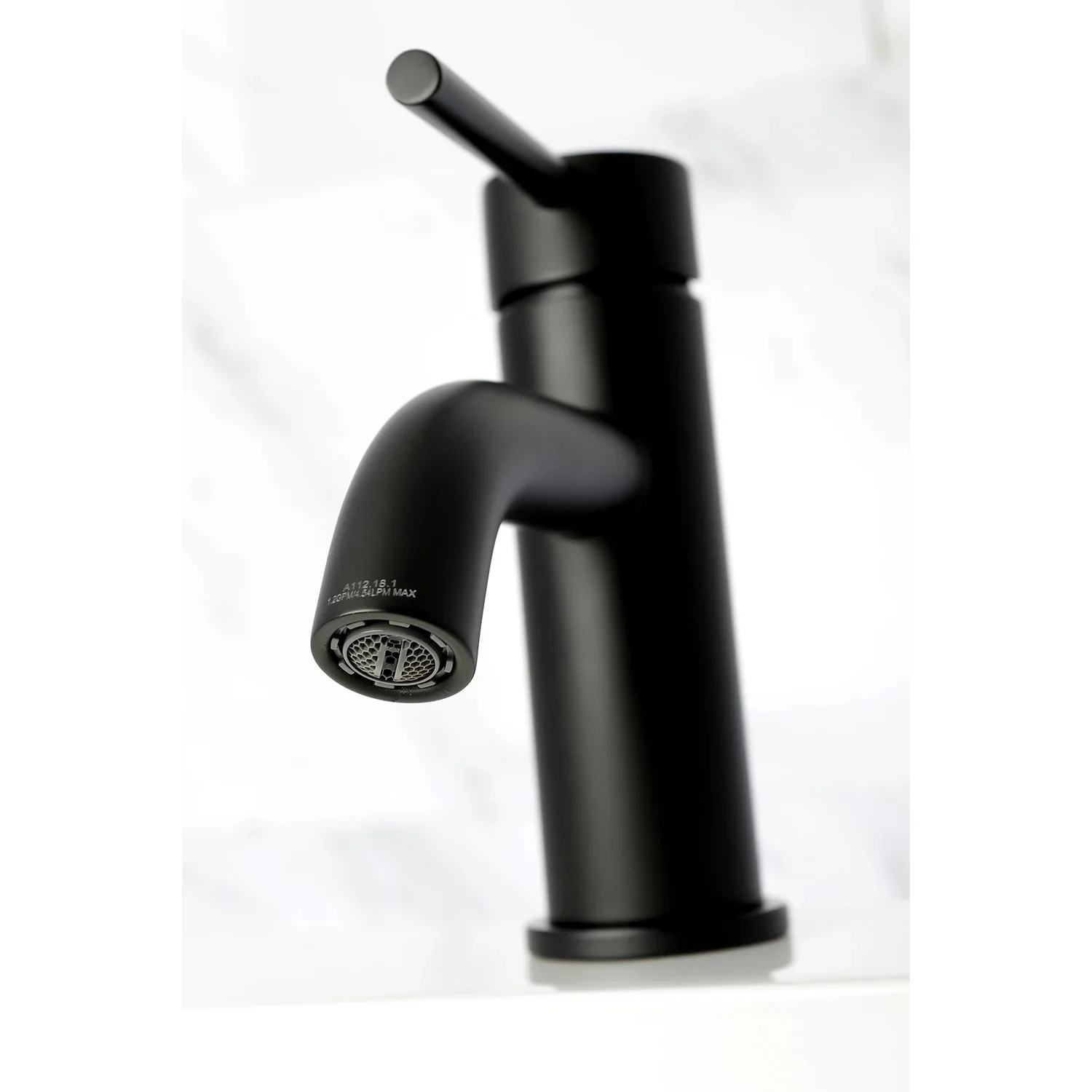 Kingston Brass Concord One-Handle Single-Hole Bathroom Faucet with Push Pop-Up Drain, Matte Black (LS8220DL) - Image 6
