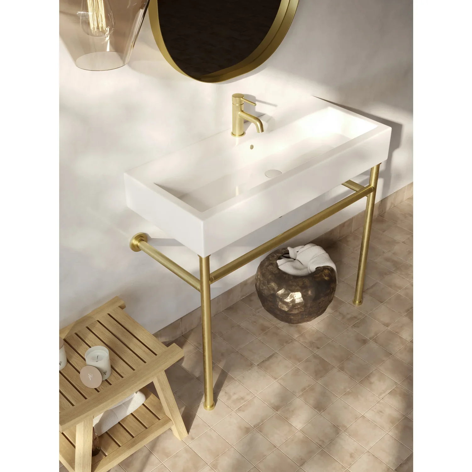 Kingston Brass Concord One-Handle Single-Hole Bathroom Faucet with Push Pop-Up Drain, Brushed Brass (LS8223DL) - Image 10