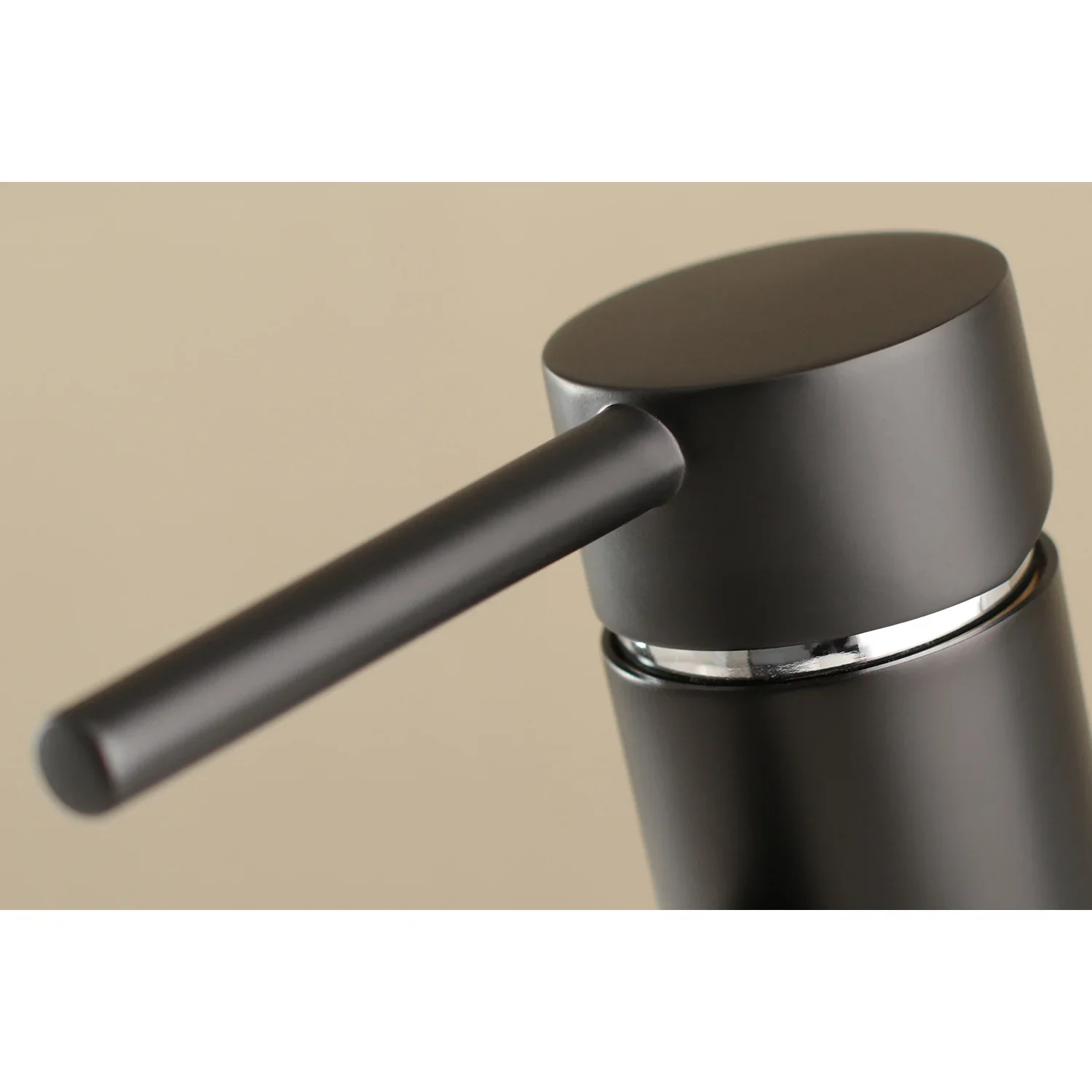 Kingston Brass Concord One-Handle Single-Hole Bathroom Faucet with Push Pop-Up Drain, Matte Black/Polished Chrome (LS8227DL) - Image 6