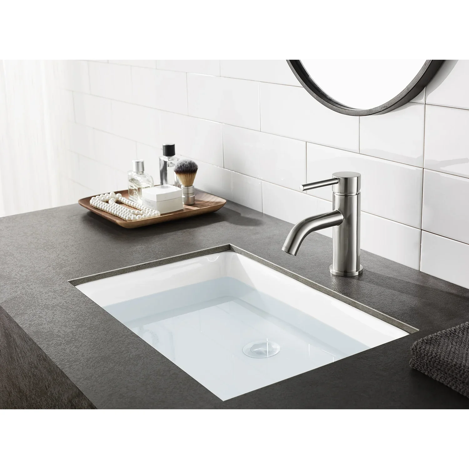 Kingston Brass Concord One-Handle Single-Hole Bathroom Faucet with Push Pop-Up Drain, Brushed Nickel (LS8228DL) - Image 2