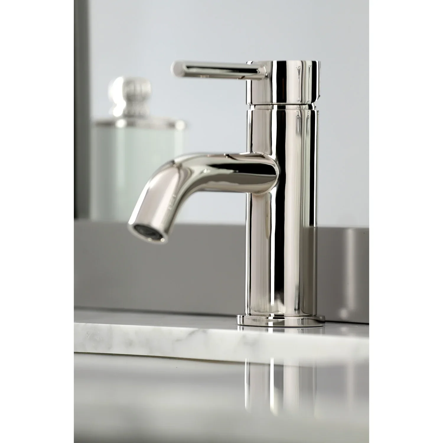 Kingston Brass Concord One-Handle Single-Hole Bathroom Faucet with Push Pop-Up Drain, Polished Nickel (LS822DLPN) - Image 6